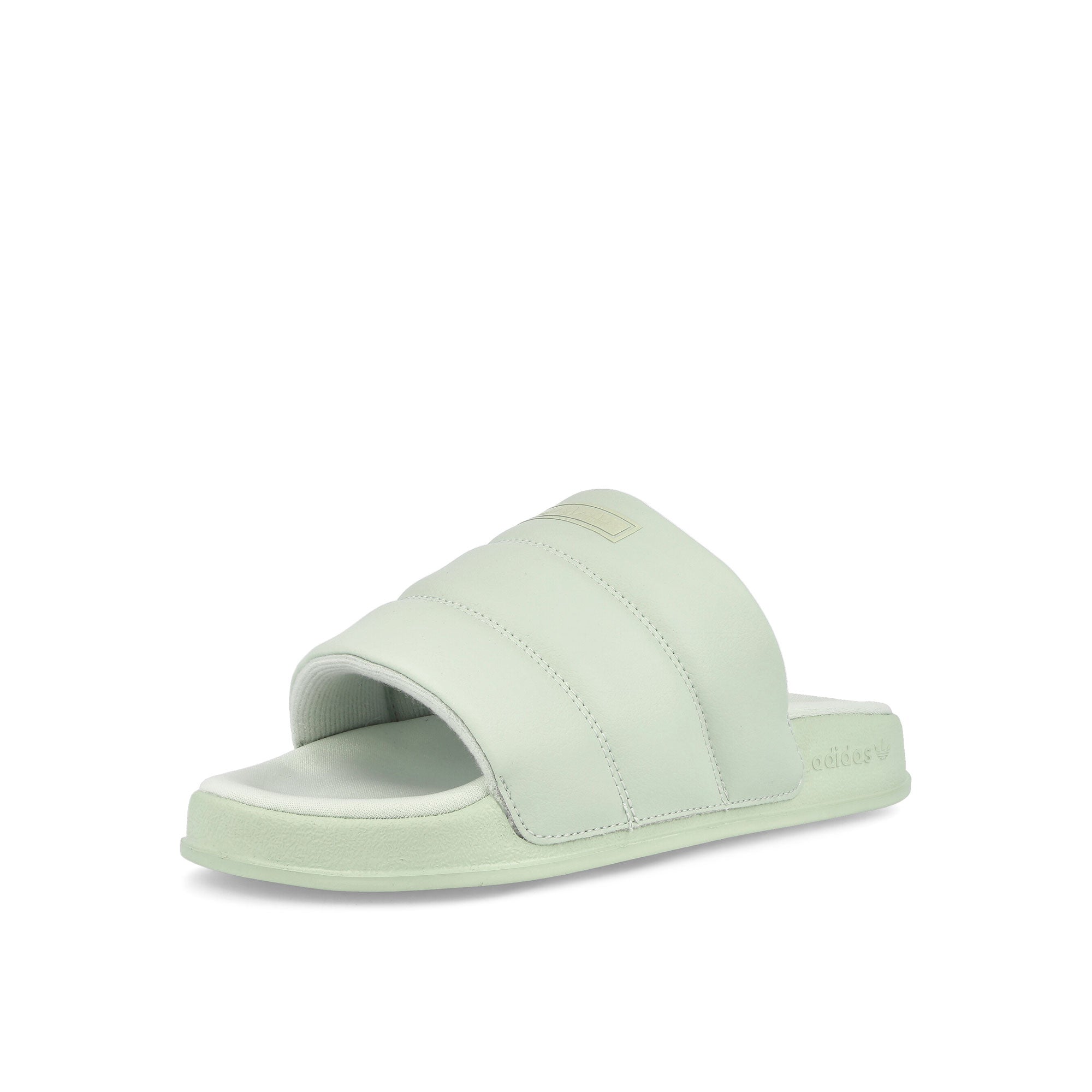 adidas adilette Essential W Linen Green / Linen Green / Linen Green Slides, Sandals & Slippers Close Up | Overkill