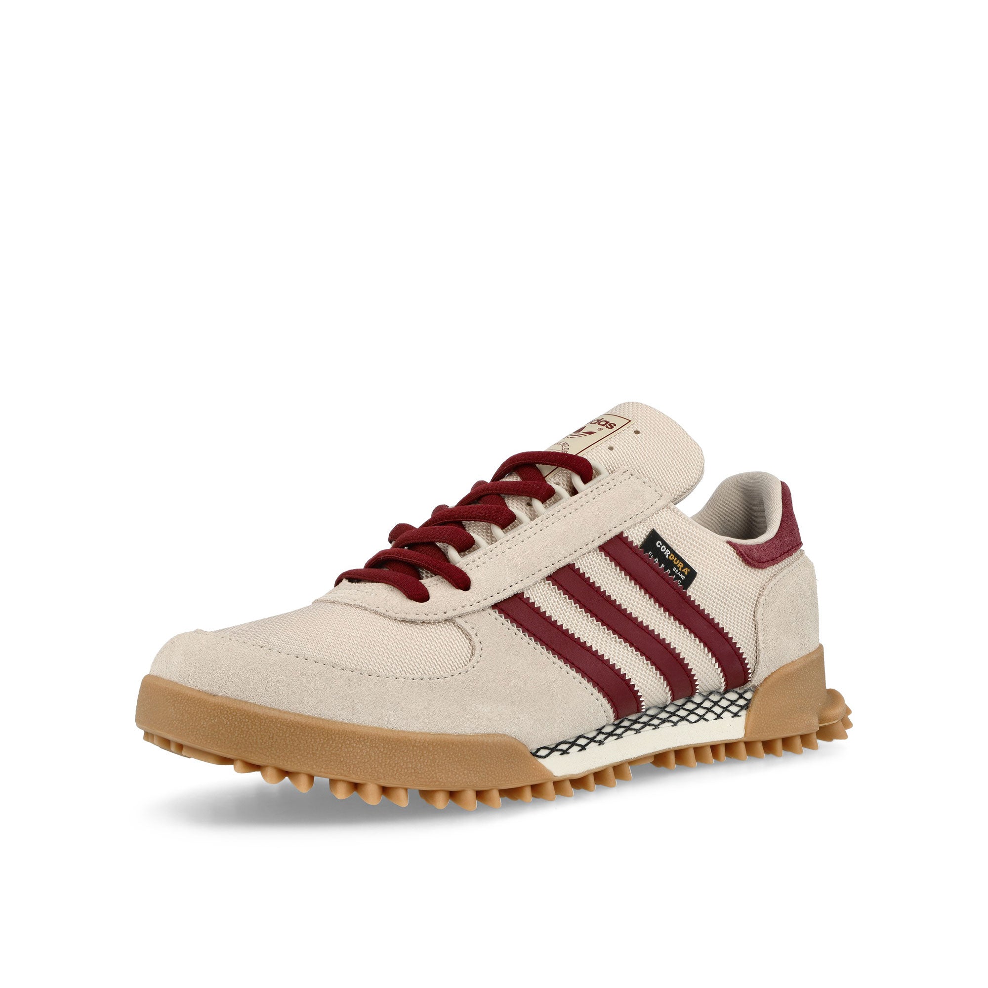 adidas Marathon TR Wonder White / Collegiate Burgundy / Gum 4 Sneakers Close Up | Overkill