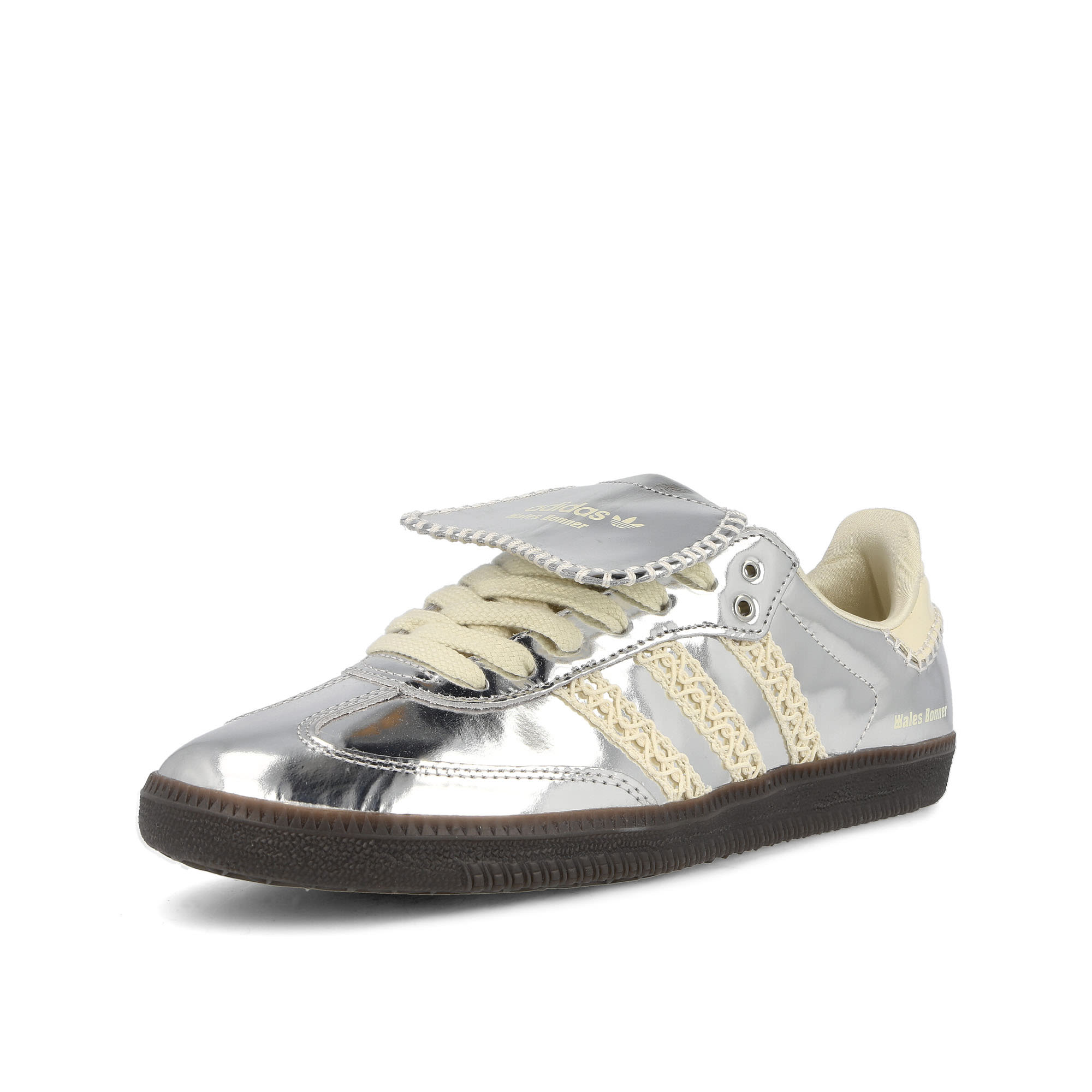 adidas Wales Bonner x adidas Samba Silver Silver Metallic / Chalk White / Grey One Sneakers Close Up | Overkill