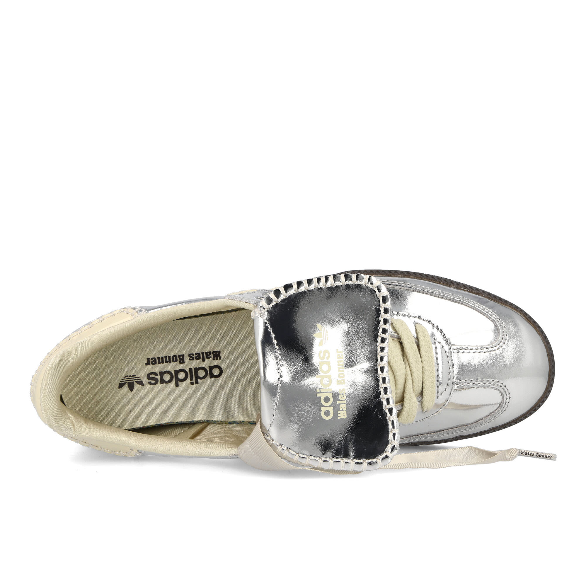 adidas Wales Bonner x adidas Samba Silver Silver Metallic / Chalk White / Grey One Sneakers Detailfoto | Overkill