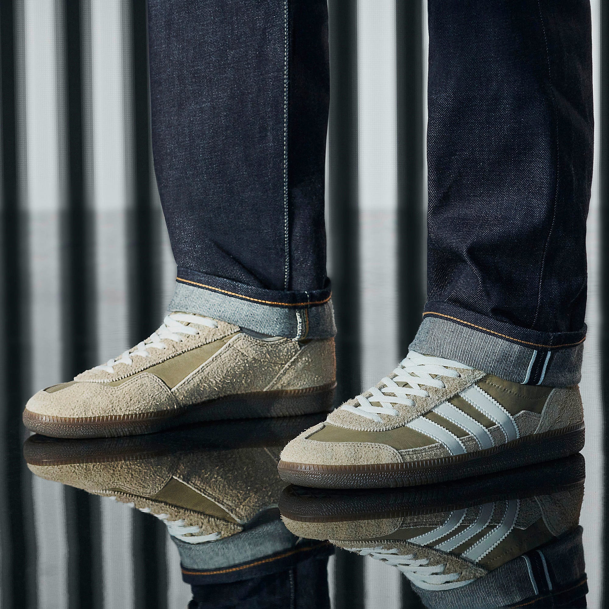 adidas Wensley SPZL Cardboard / Off White / Hemp Low Top Sneakers Detail View 2 | Overkill