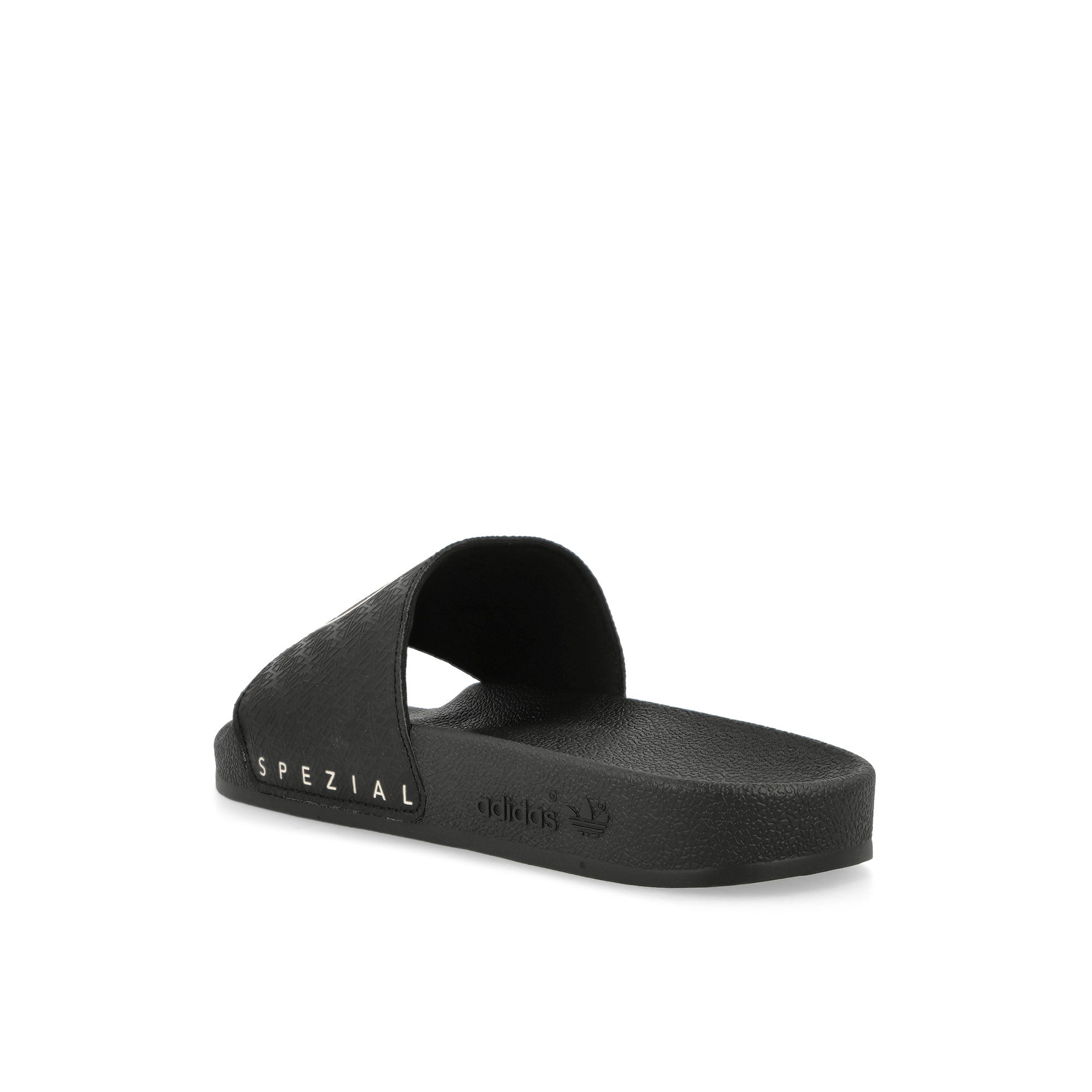 adidas Adilette SPZL Core Black / Chalk White / Core Black Slides, Sandals & Slippers Material | Overkill