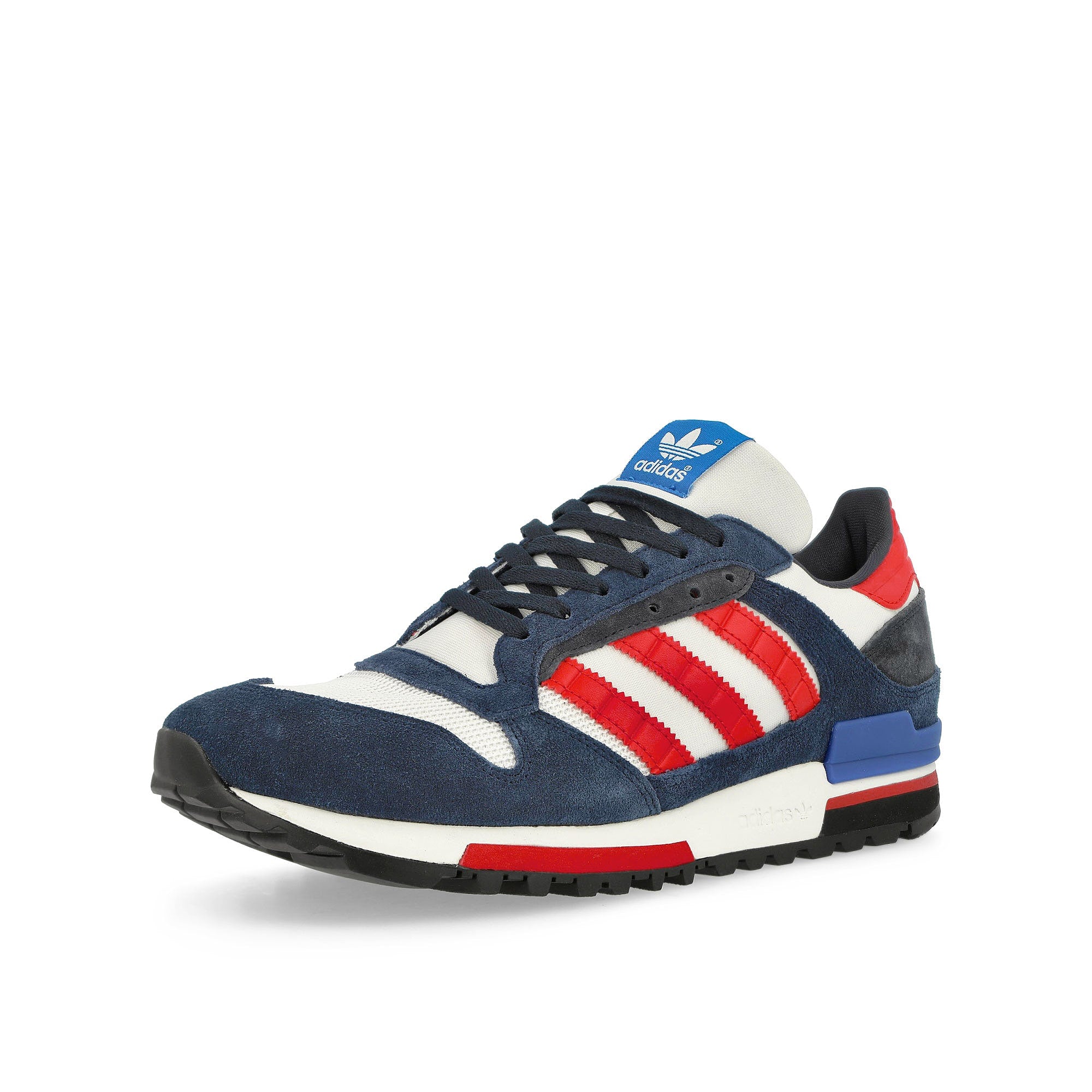 adidas ZX 600 Collegiate Navy / Better Scarlet / Grey Low Top Sneakers Close Up | Overkill