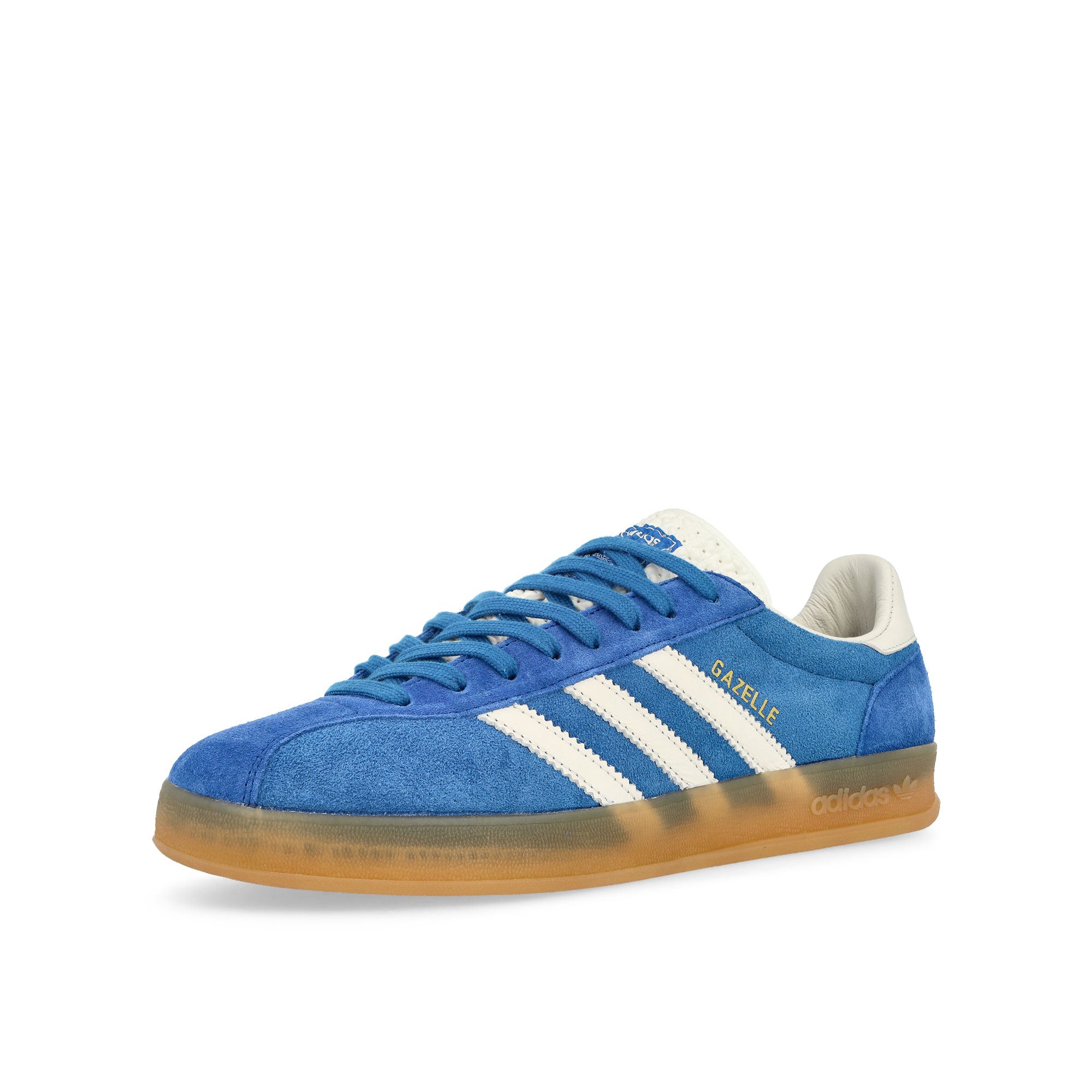 adidas Gazelle Indoor Pro Blue / Core White / Power Blue Low Top Sneakers Close Up | Overkill