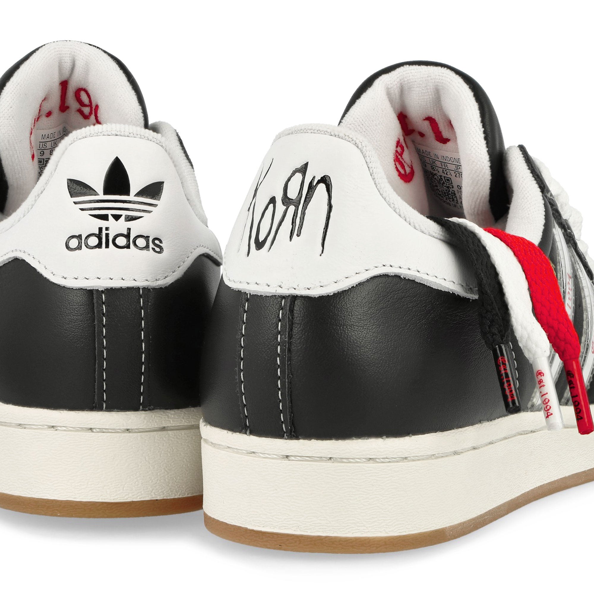 adidas Superstar Core Black / Transl / Better Scarlet Low Top Sneakers Detail View 1 | Overkill