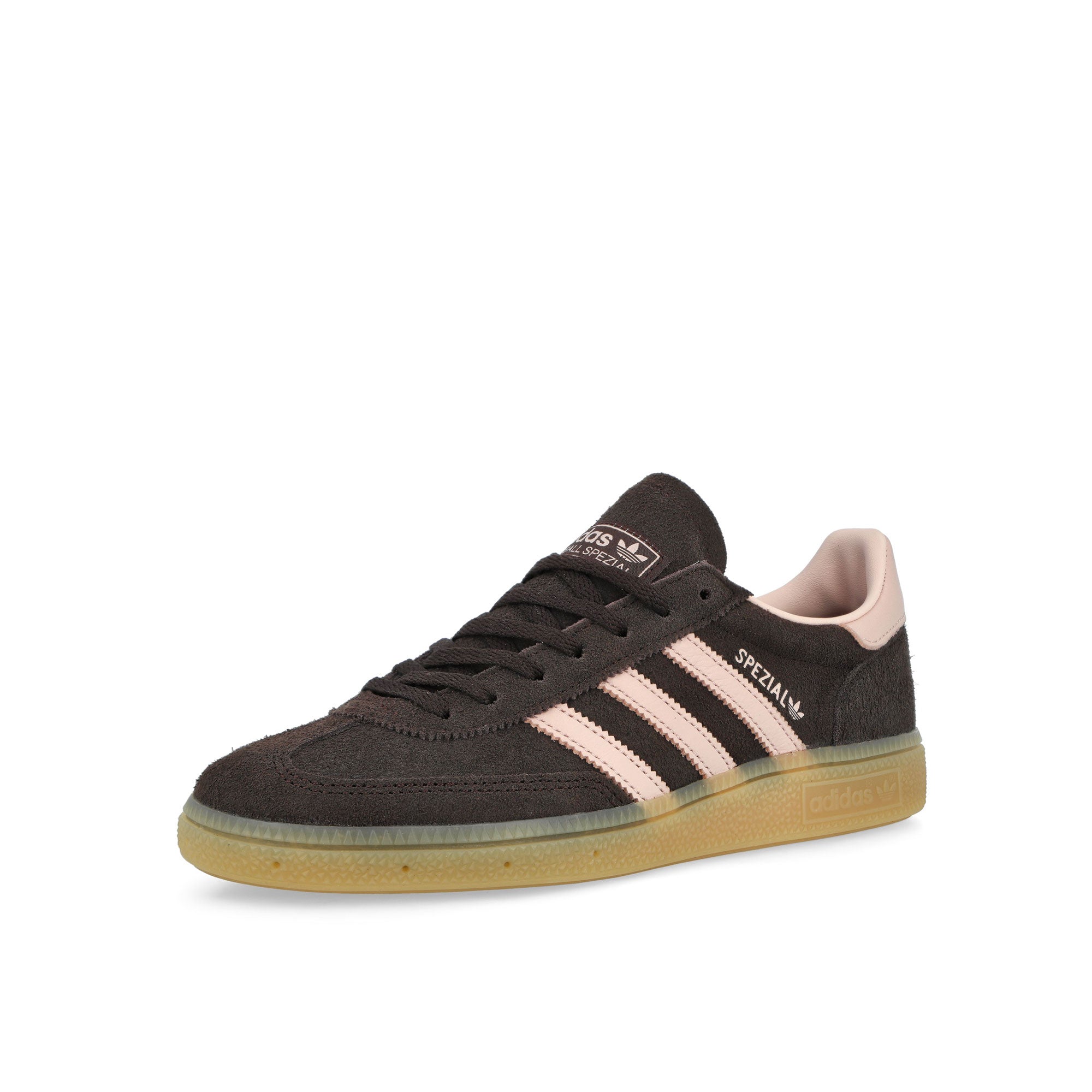 adidas Handball Spezial W Aurora Coffee / Sandy Pink / Gum 3 Low Top Sneakers IH1507 Close-up | Overkill