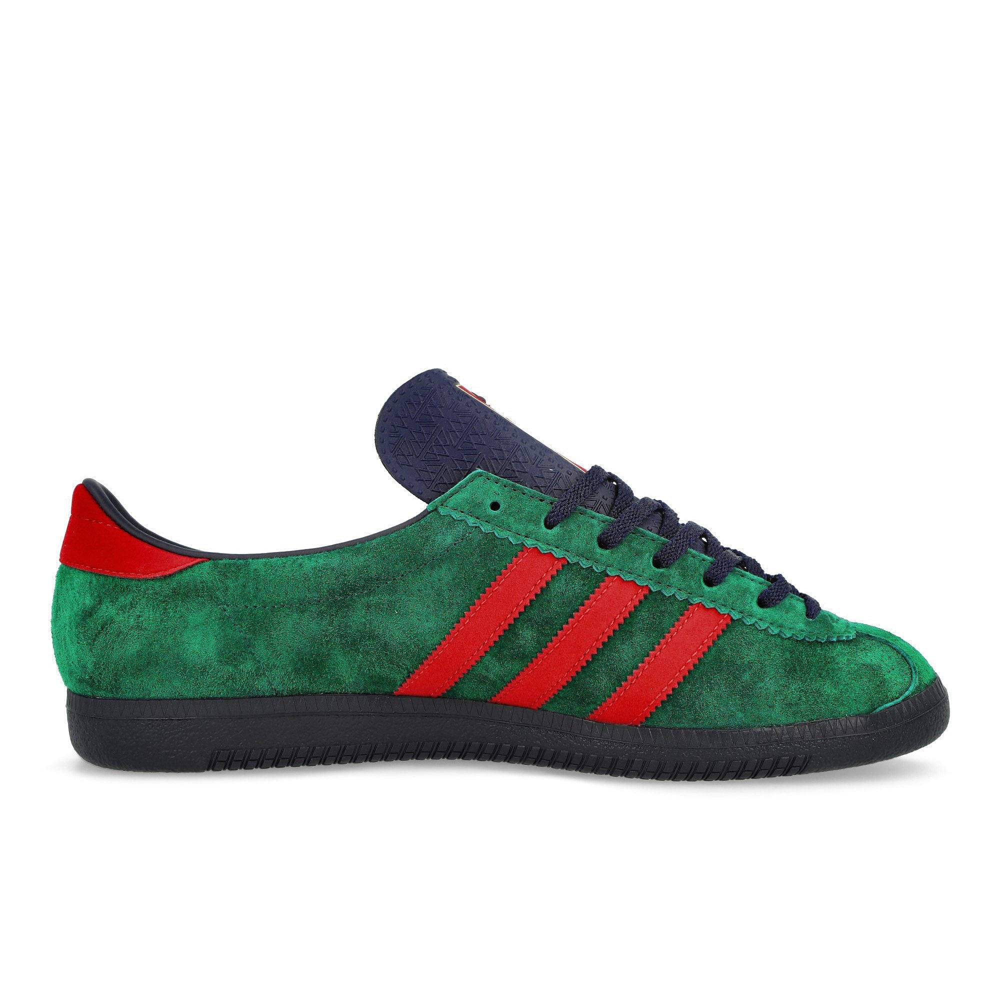 adidas Blackburn SPZL Collegiate Green / Better Scarlet / Night Indigo Low Top Sneakers Silhouette | Overkill