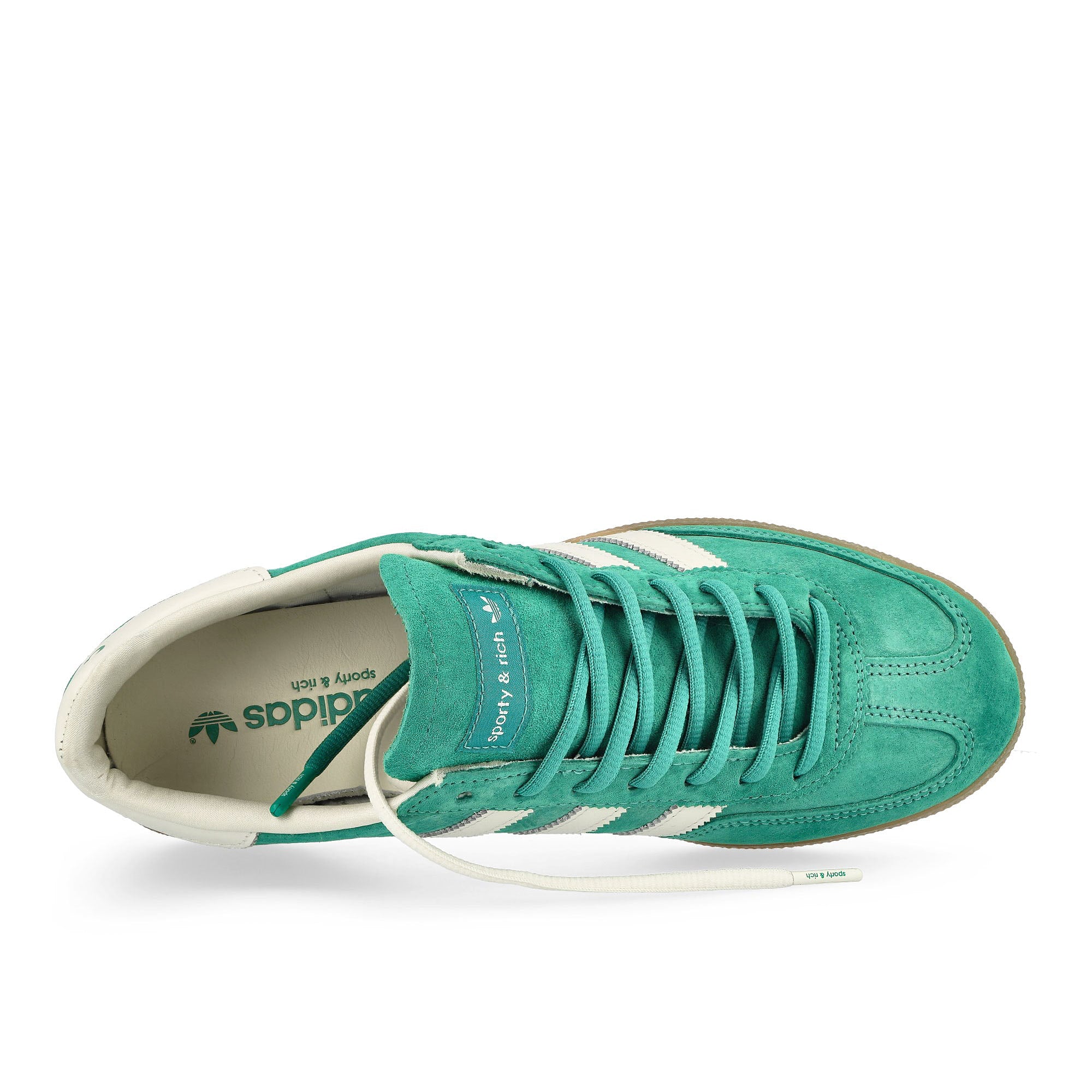 adidas Sporty & Rich x adidas Handball SPZL Panton / Clear White / Gum2 Low Top Sneakers Detailfoto | Overkill