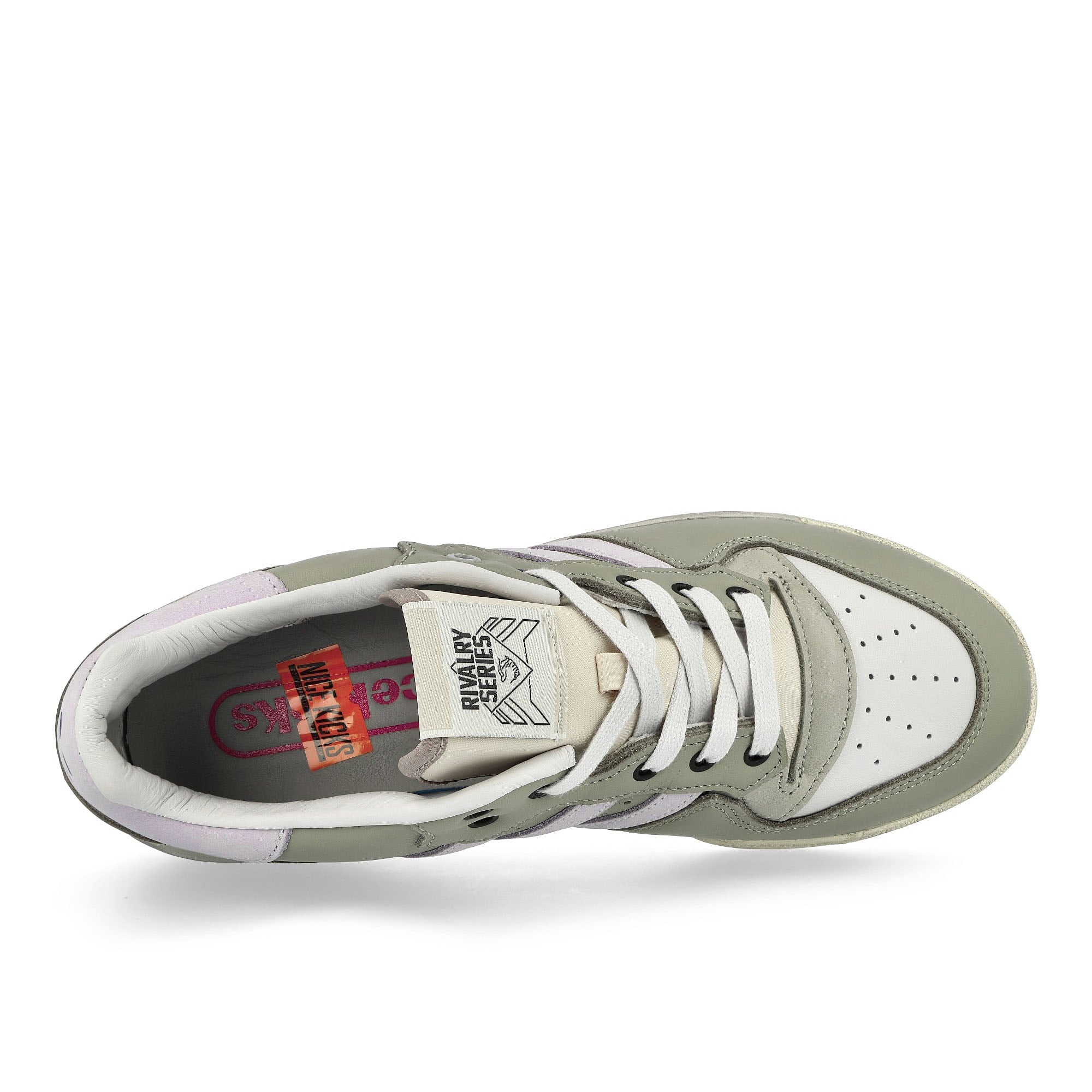 adidas Nice Kicks x adidas Rivalry Low Grey Two / Dash Grey / Cream White Low Top Sneakers Detail View 1 | Overkill