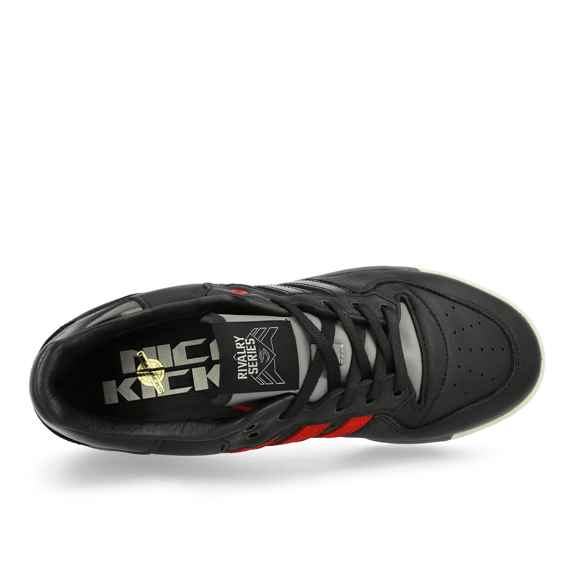 adidas Nice Kicks x adidas Rivalry Low Core Black / Core Black / White / Tint Low Top Sneakers Detail View 1 | Overkill