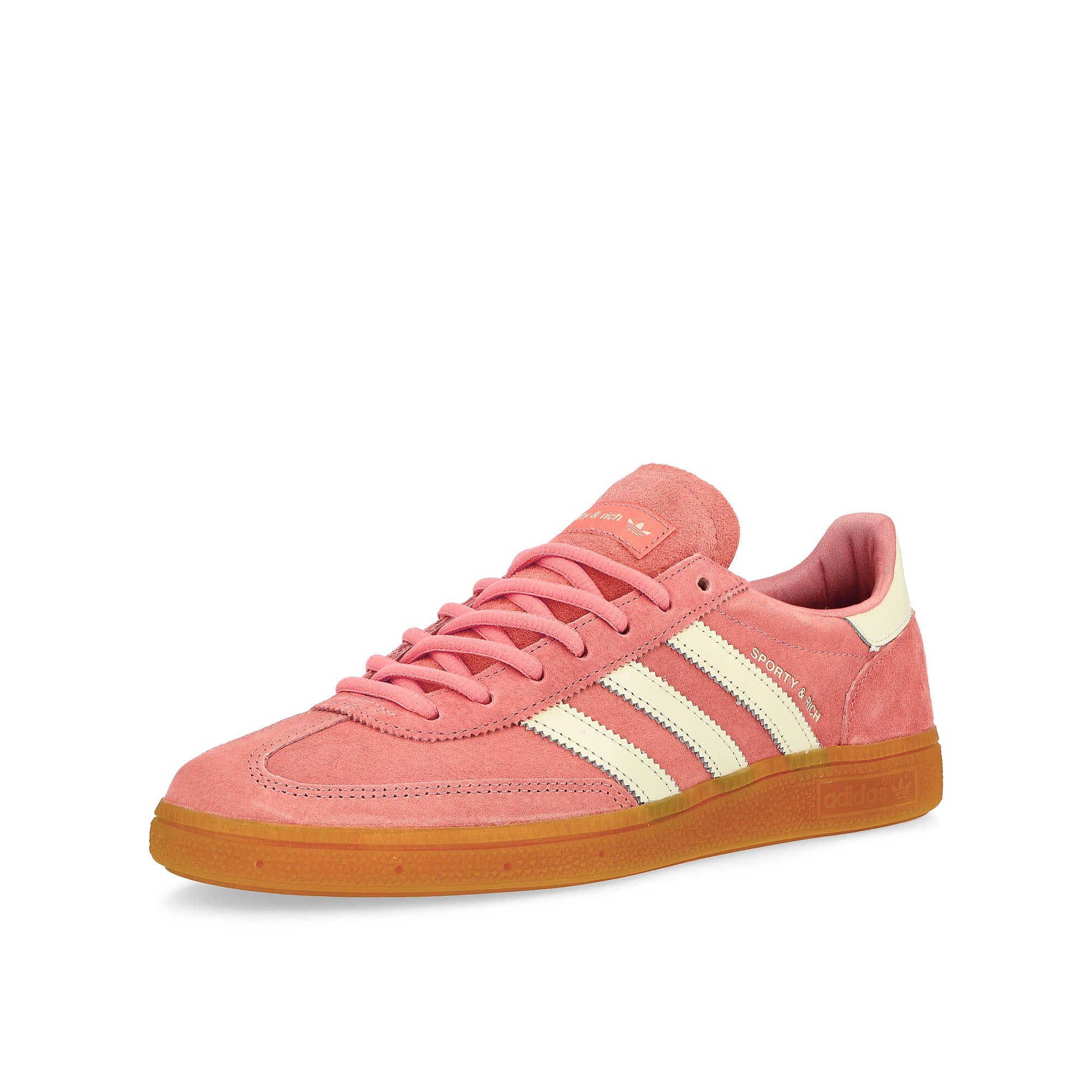 adidas Sporty & Rich x adidas Handball SPZL Pantone / Cream White / Gum Low Top Sneakers Close Up | Overkill