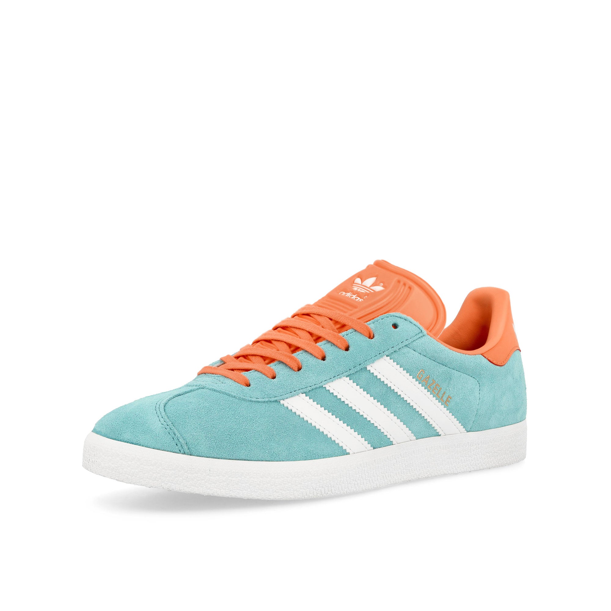 adidas Gazelle MLS Easy Mint / Footwear White / Easy Orange Low Top Sneakers Close Up | Overkill