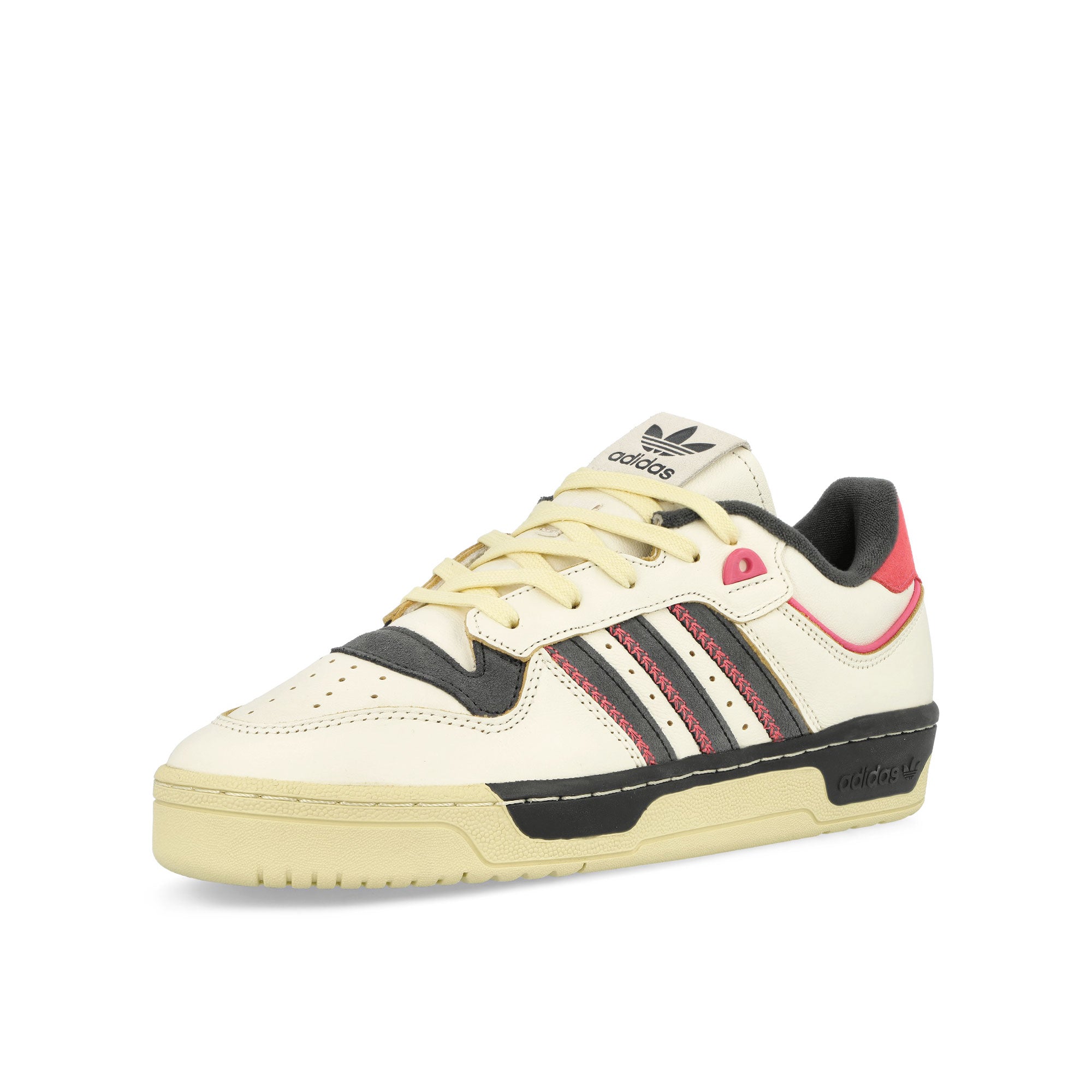 adidas Rivalry 86 Low Cloud White / Carbon / Easy Yellow Low Top Sneakers Close Up | Overkill