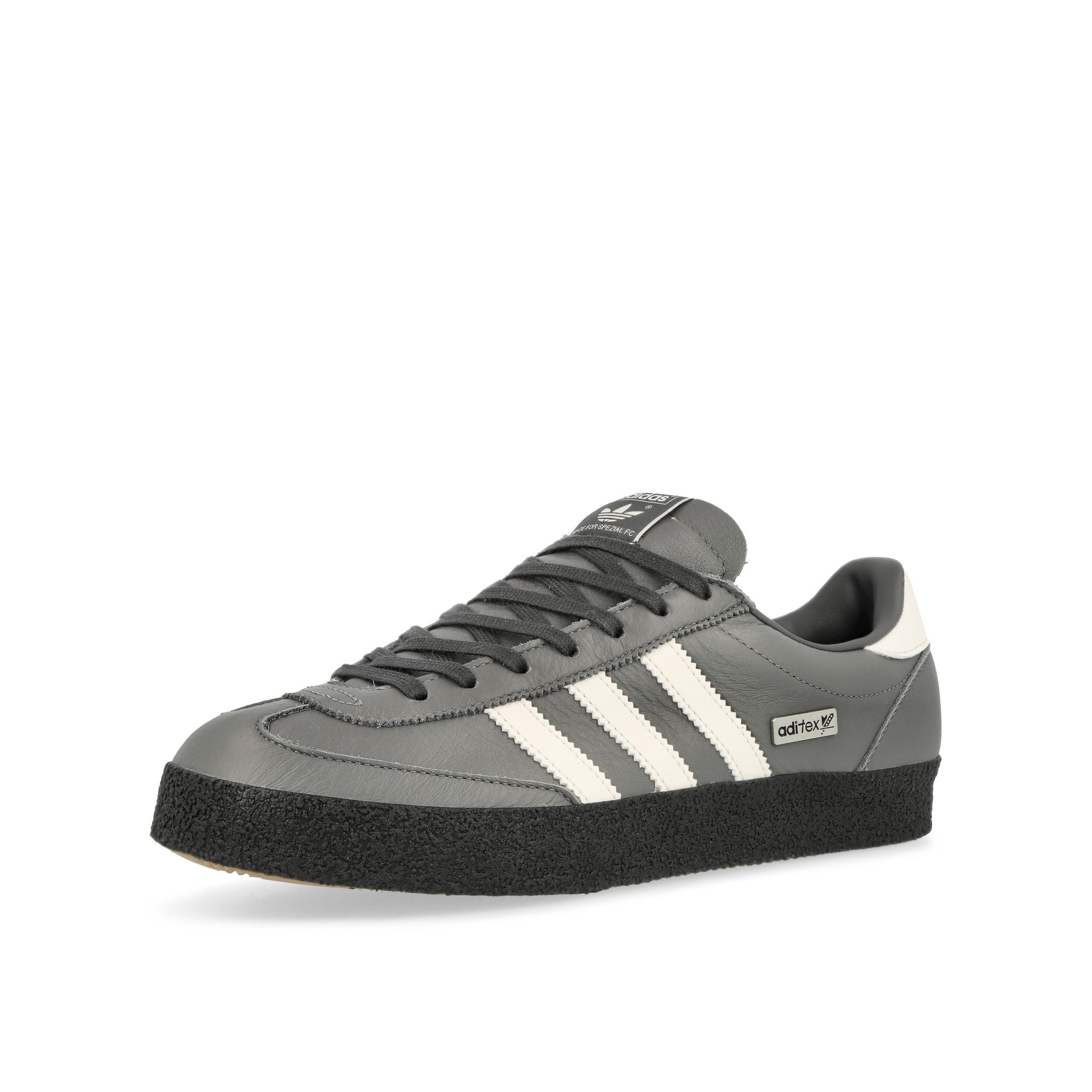 adidas Lothertex SPZL F.C. Grey / Grey Six S19 / Core Black Low Top Sneakers Close Up | Overkill