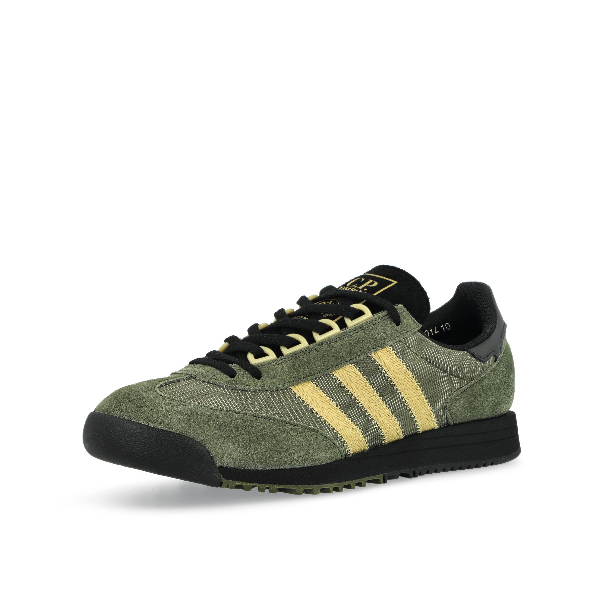 adidas SL83 SPZL Dust Green / Sand / Night Cargo Low Top Sneakers Close Up | Overkill