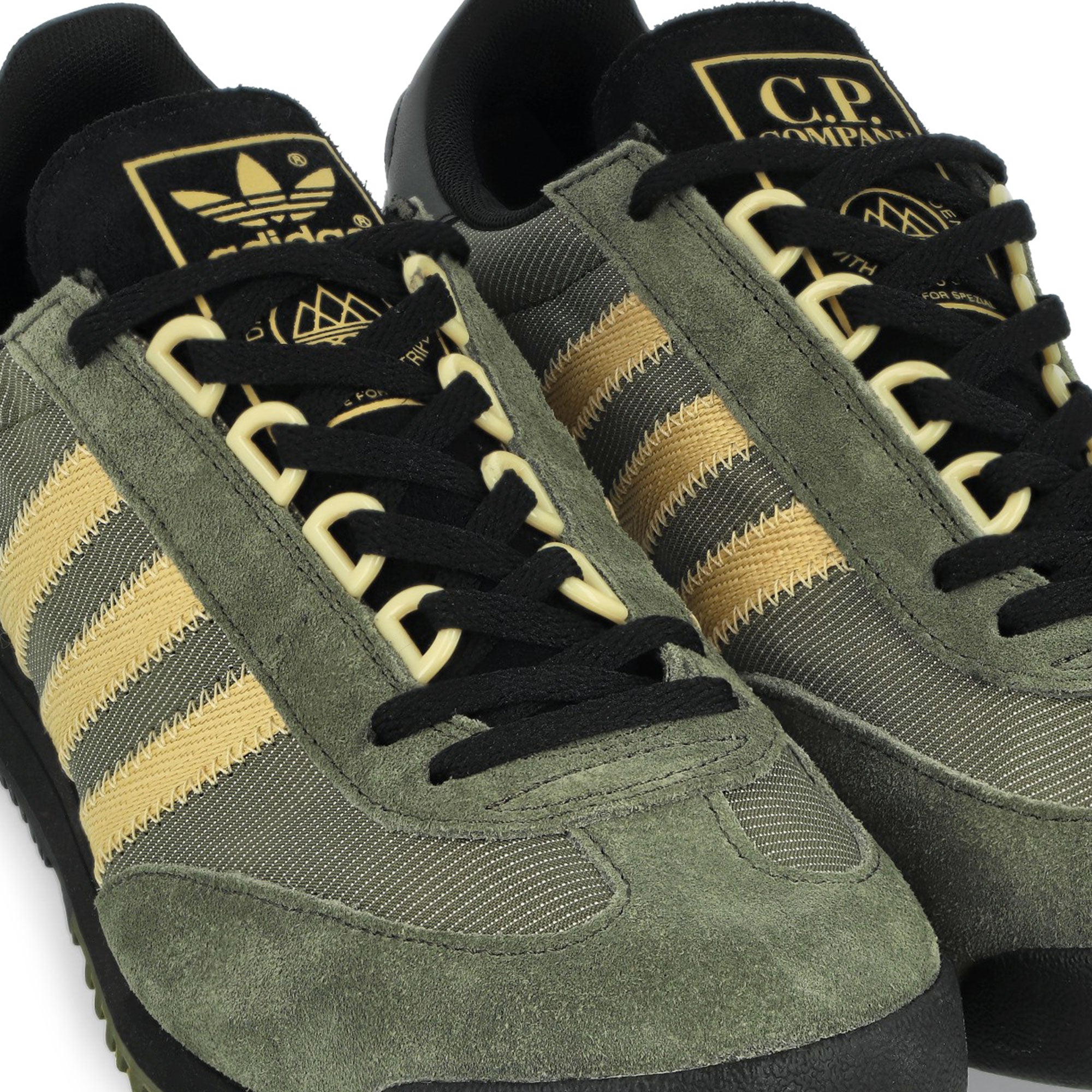 adidas SL83 SPZL Dust Green / Sand / Night Cargo Low Top Sneakers Detailfoto | Overkill