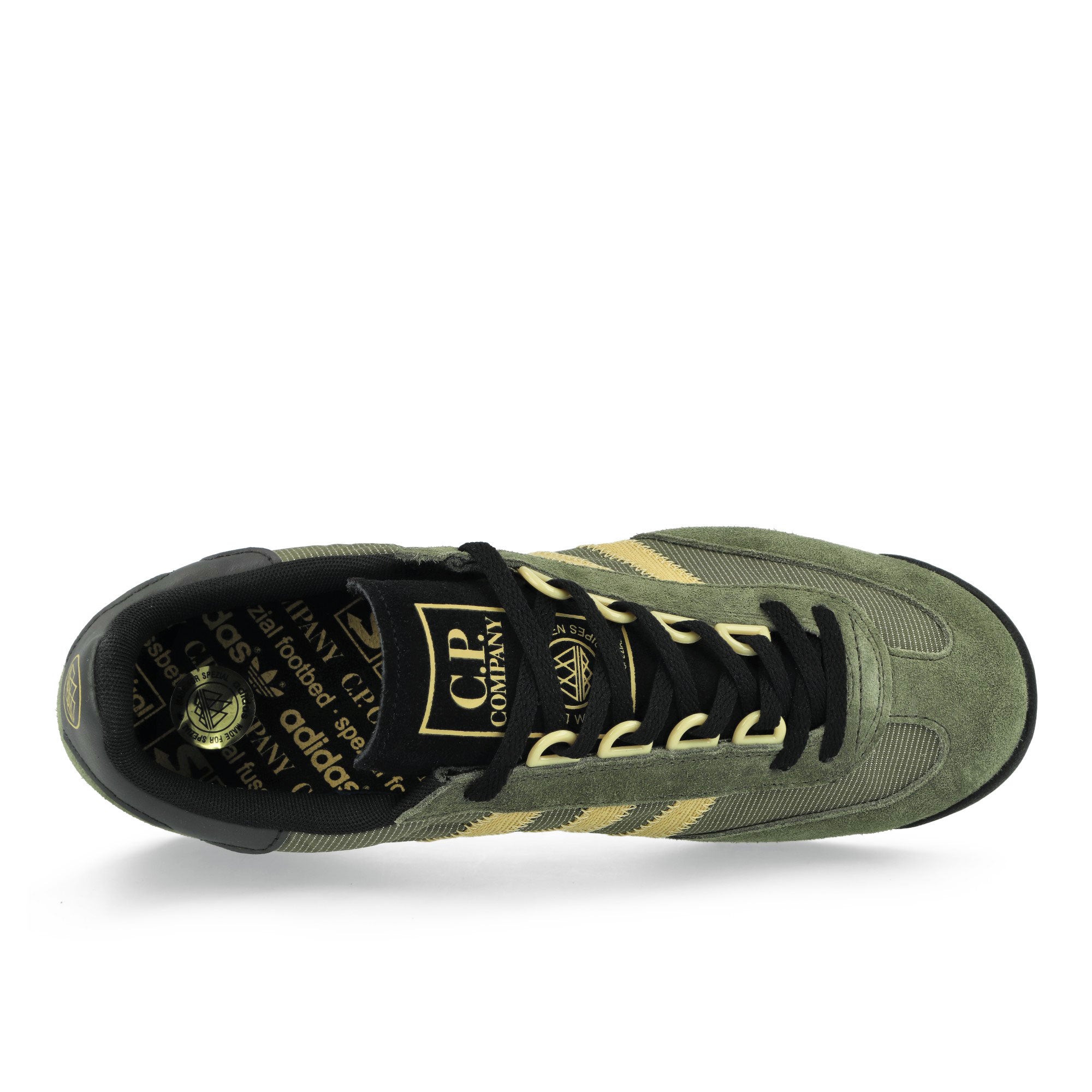 adidas SL83 SPZL Dust Green / Sand / Night Cargo Low Top Sneakers Detail View 2 | Overkill