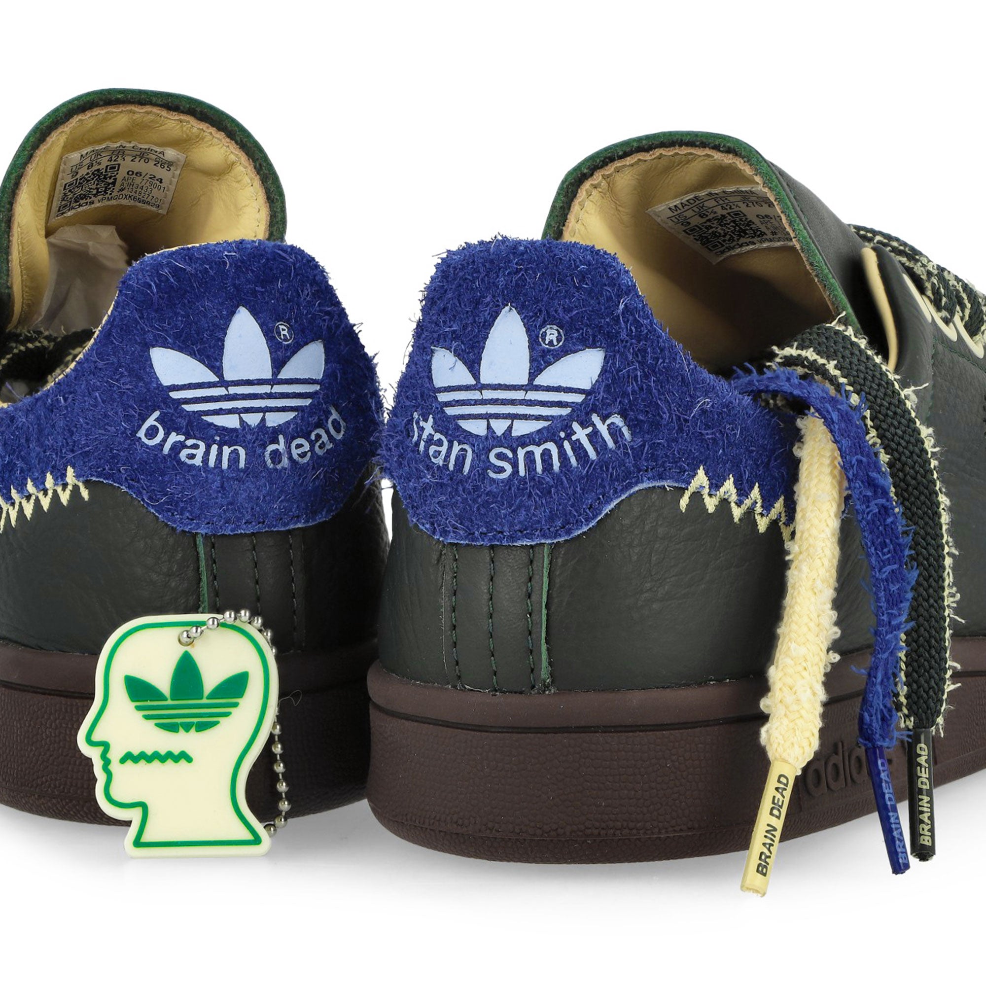 adidas Stan Smith Shadow Green / Bahia Light Blue / Sand Strata Low Top Sneakers Detailfoto | Overkill