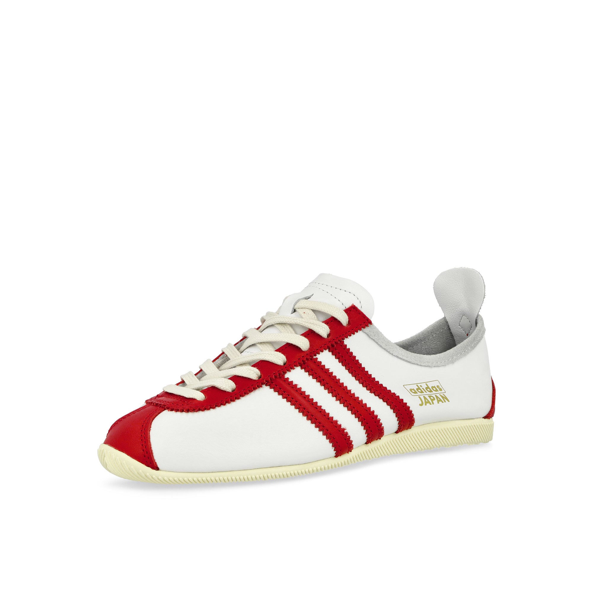 adidas Japan Footwear White / Power Red / Cream White Low Top Sneakers Close Up | Overkill