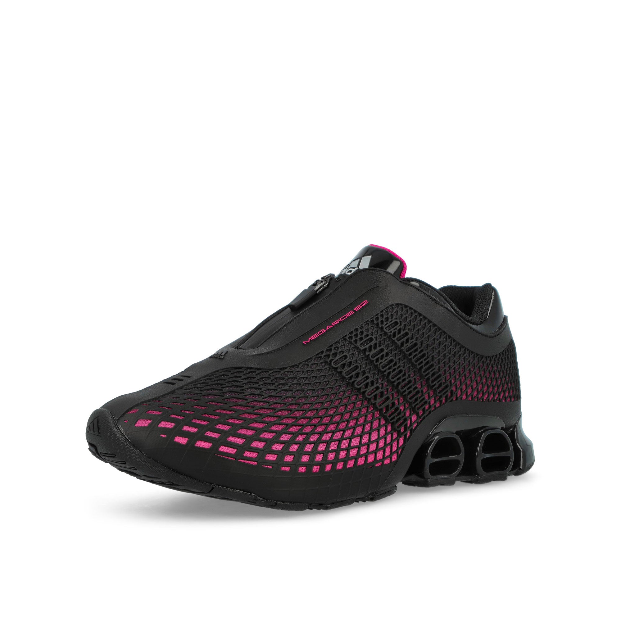 adidas Megaride S2 Core Black / Core Black / Shock Pink Low Top Sneakers IH4409 Close-up | Overkill