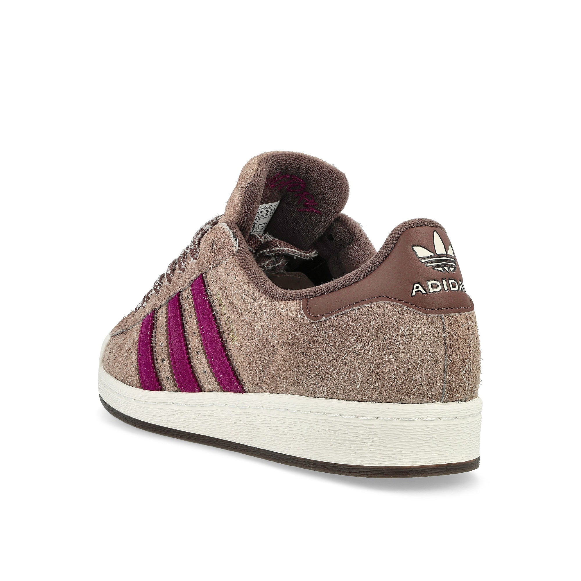 adidas Superstar Splinter Shell Toe Clear Brown / Fuchsia Flash / Chalk White Low Top Sneakers Close Up | Overkill