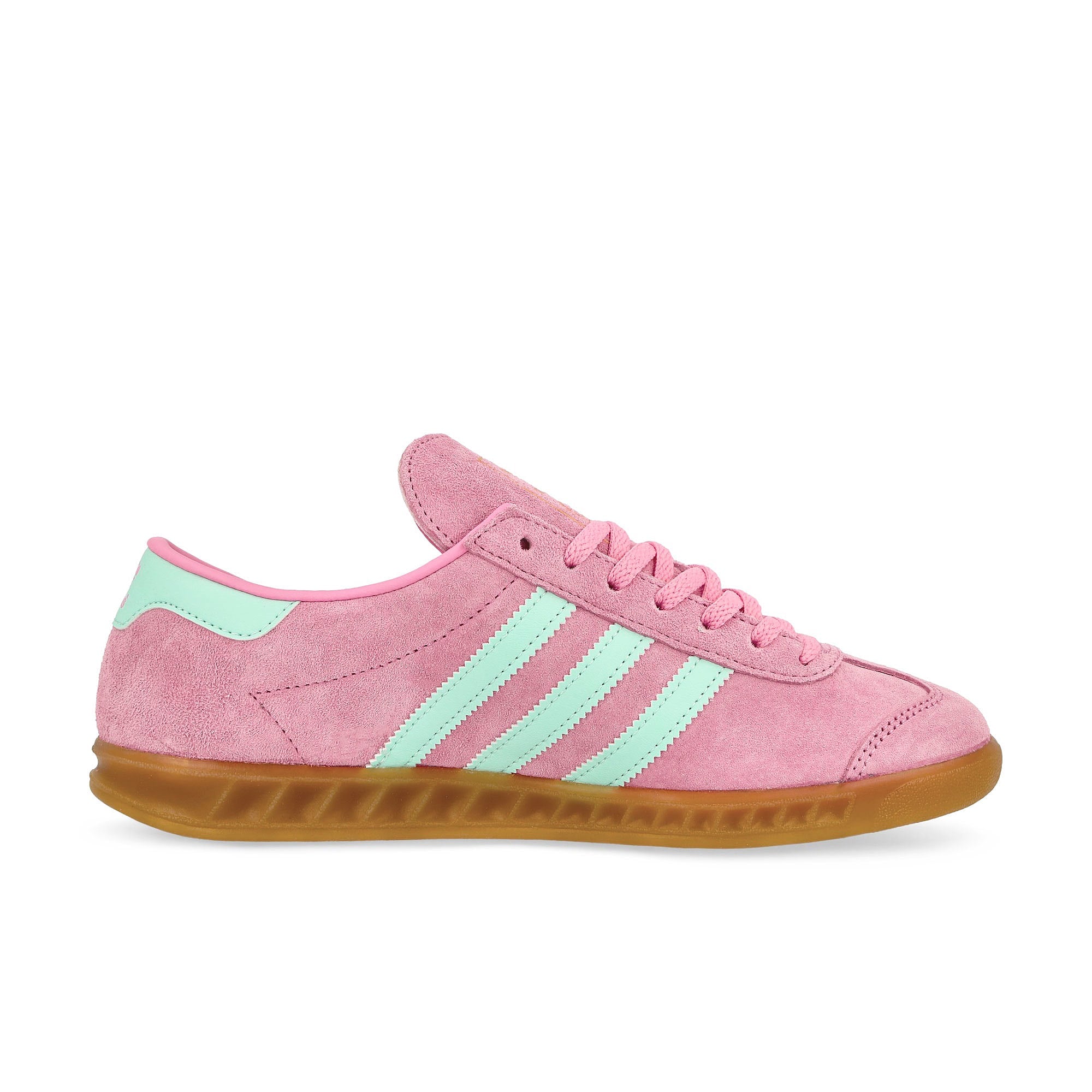 adidas Hamburg W Bliss Pink / Semi Flash Aqua / Gum 3 Low Top Sneakers Silhouette | Overkill
