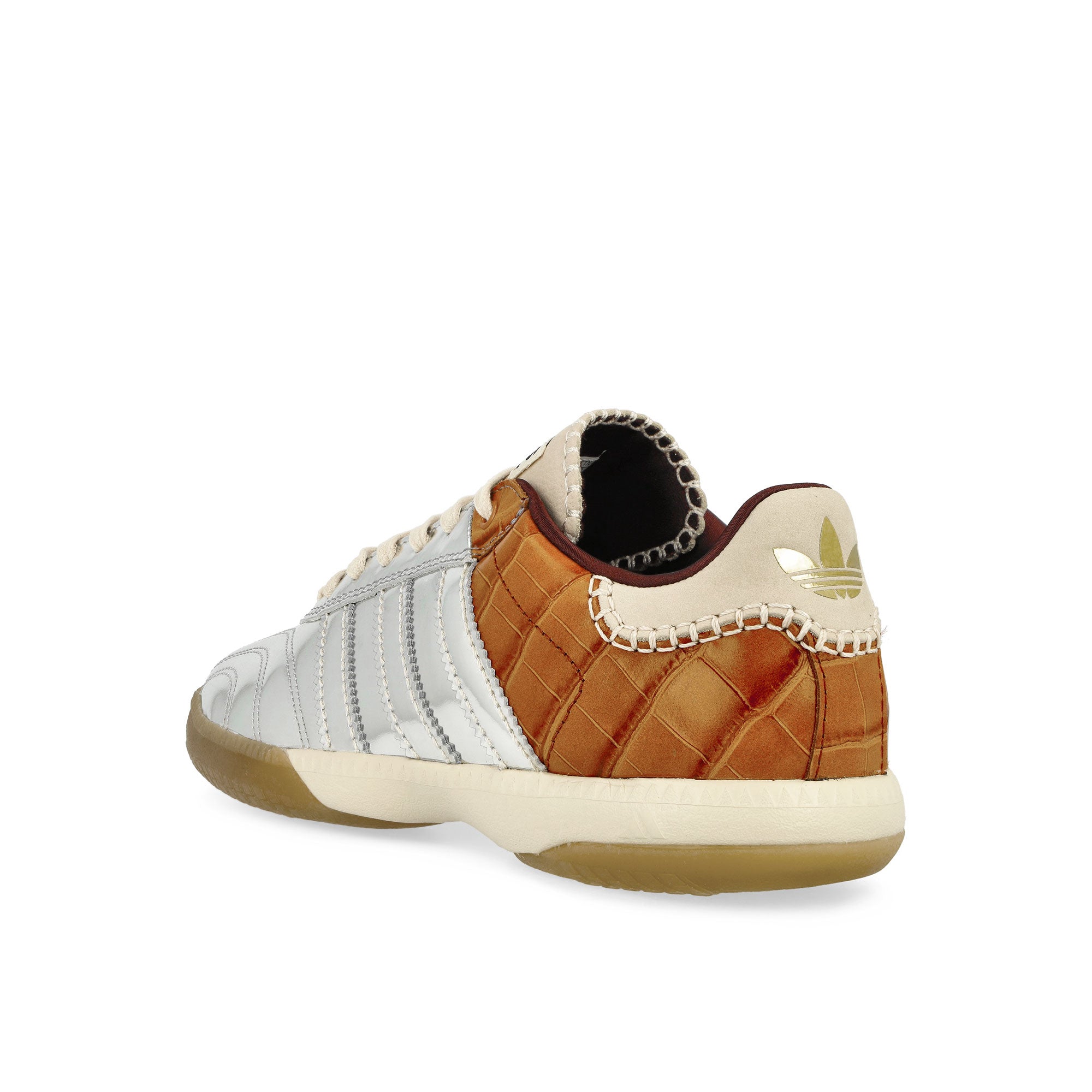 adidas MN Samba Metallic Silver Metallic / Silver Metallic / Easy Yellow Low Top Sneakers Material | Overkill