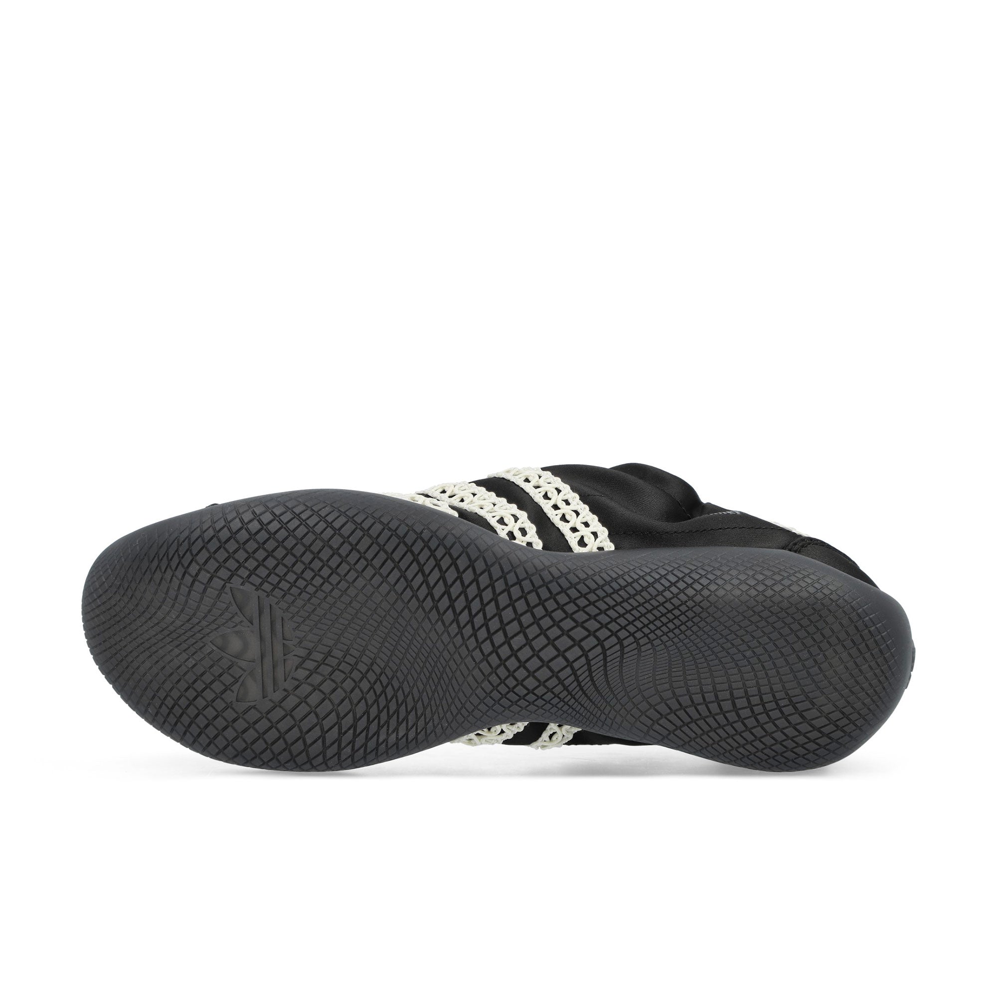 Wales Bonner x adidas Karintha Low Satin Core Black / Dark Brown / Cream White Sneaker IH7259 Detail View 1 | Overkill
