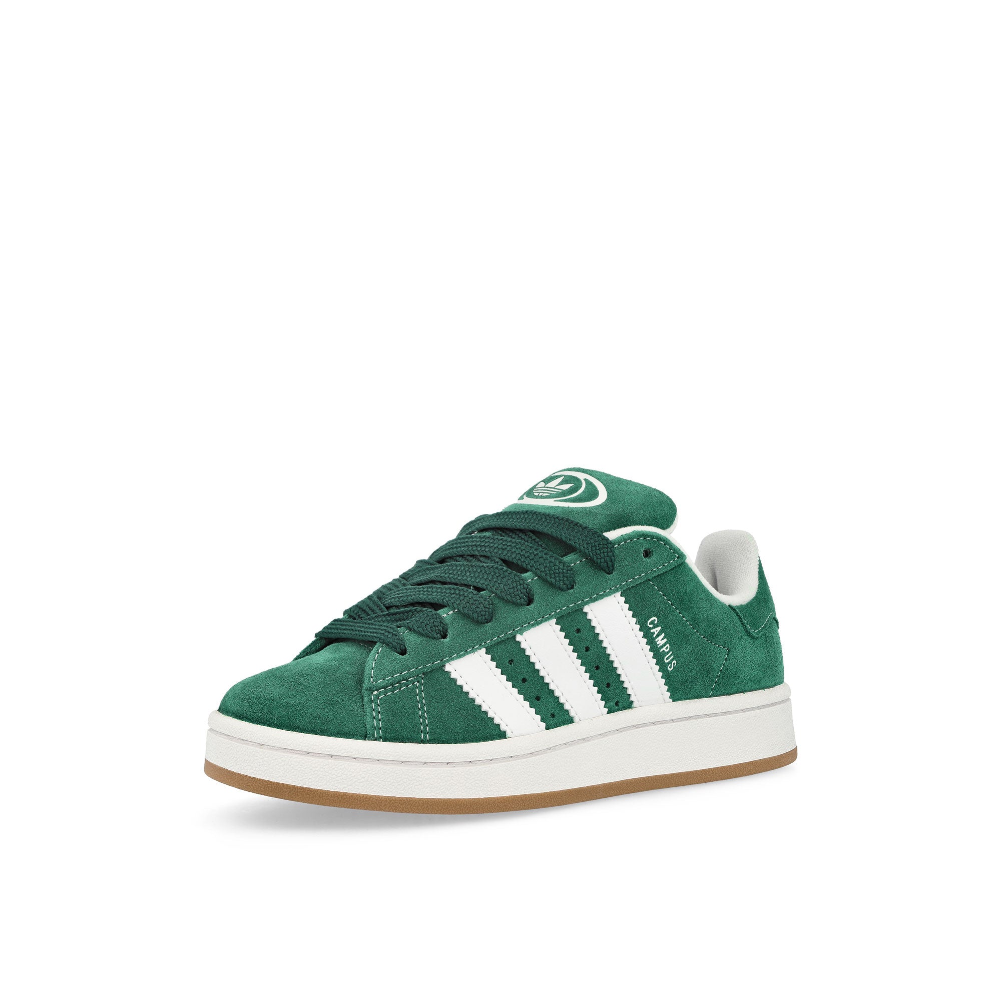adidas Campus 00s J Dark Green / Footwear White / Off White Low Top Sneakers Close Up | Overkill