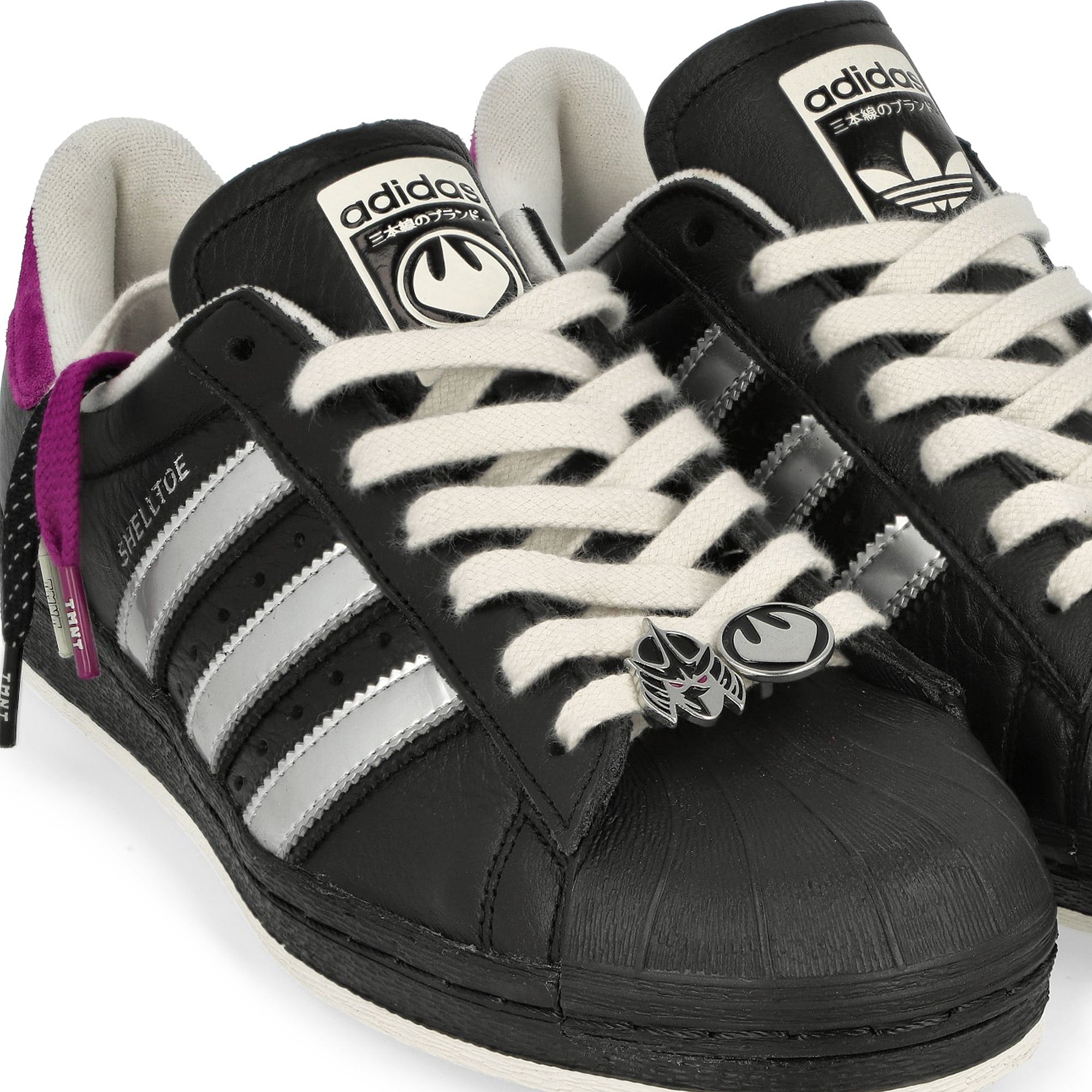 adidas Superstar Shredder Shell Toe Core Black / Silver Metallic / Off White Low Top Sneakers Detail View 2 | Overkill