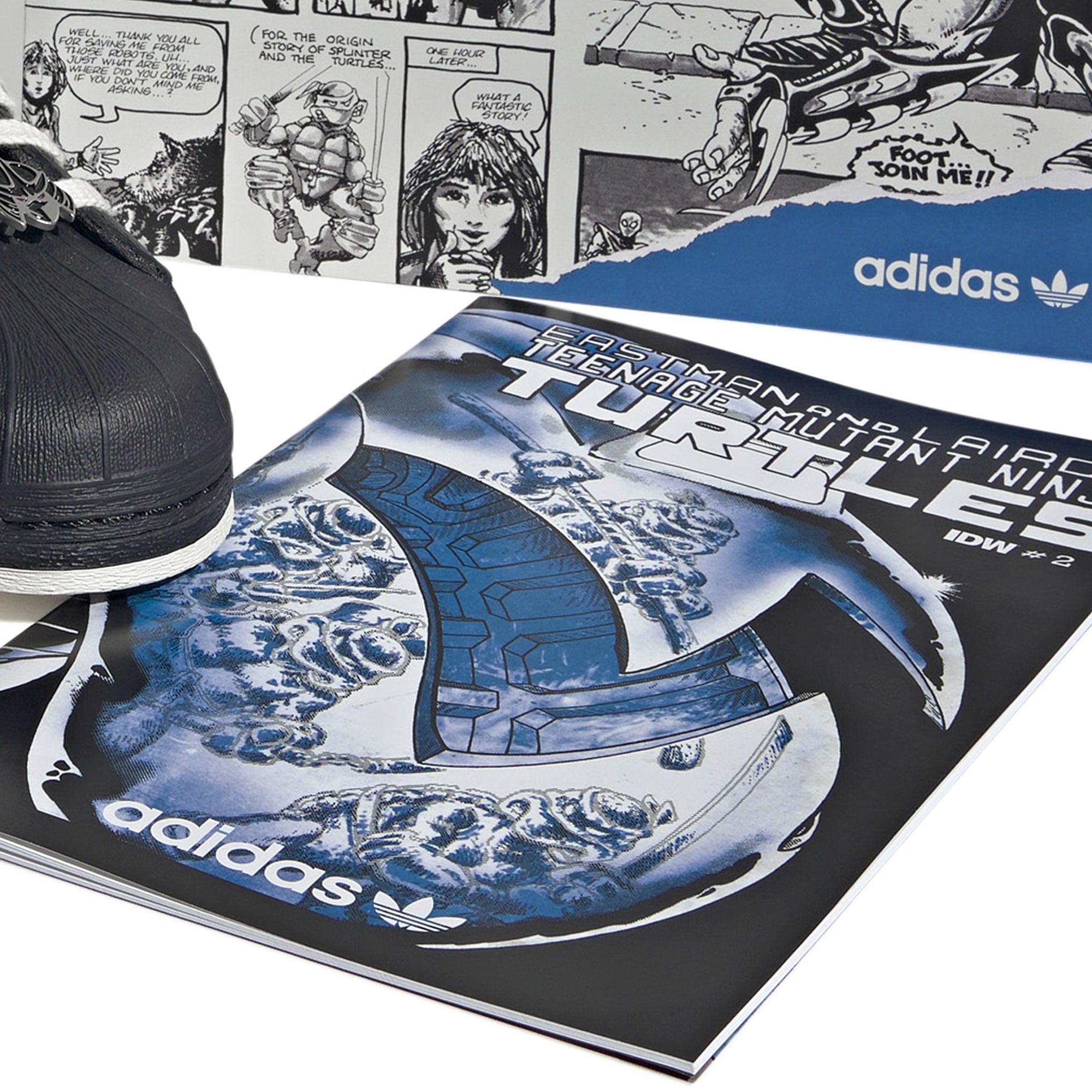 adidas Superstar Shredder Shell Toe Core Black / Silver Metallic / Off White Low Top Sneakers Detail View 3 | Overkill