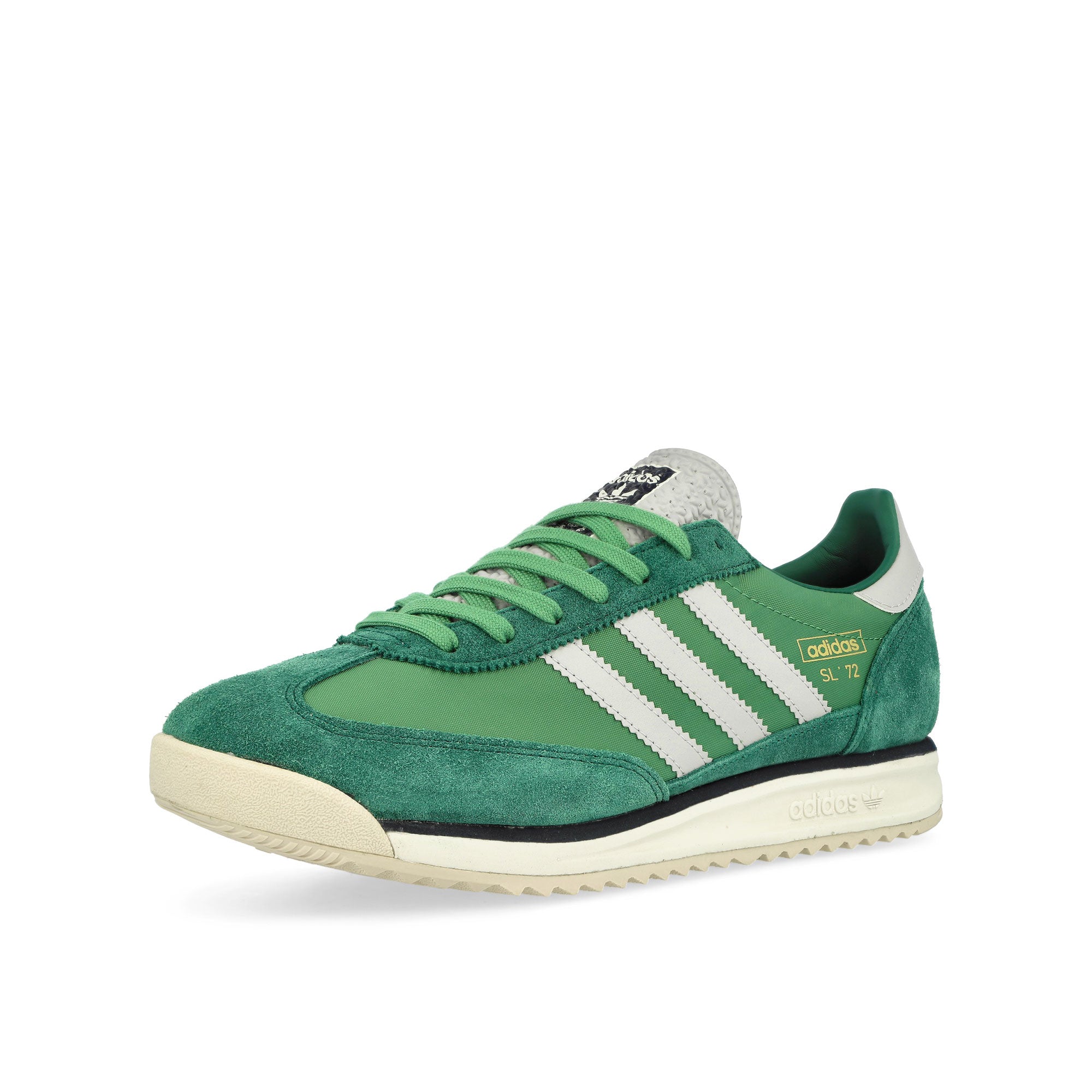 adidas SL 72 RS Preloved Green / Grey Twp / Collegiate Green Low Top Sneakers Close Up | Overkill