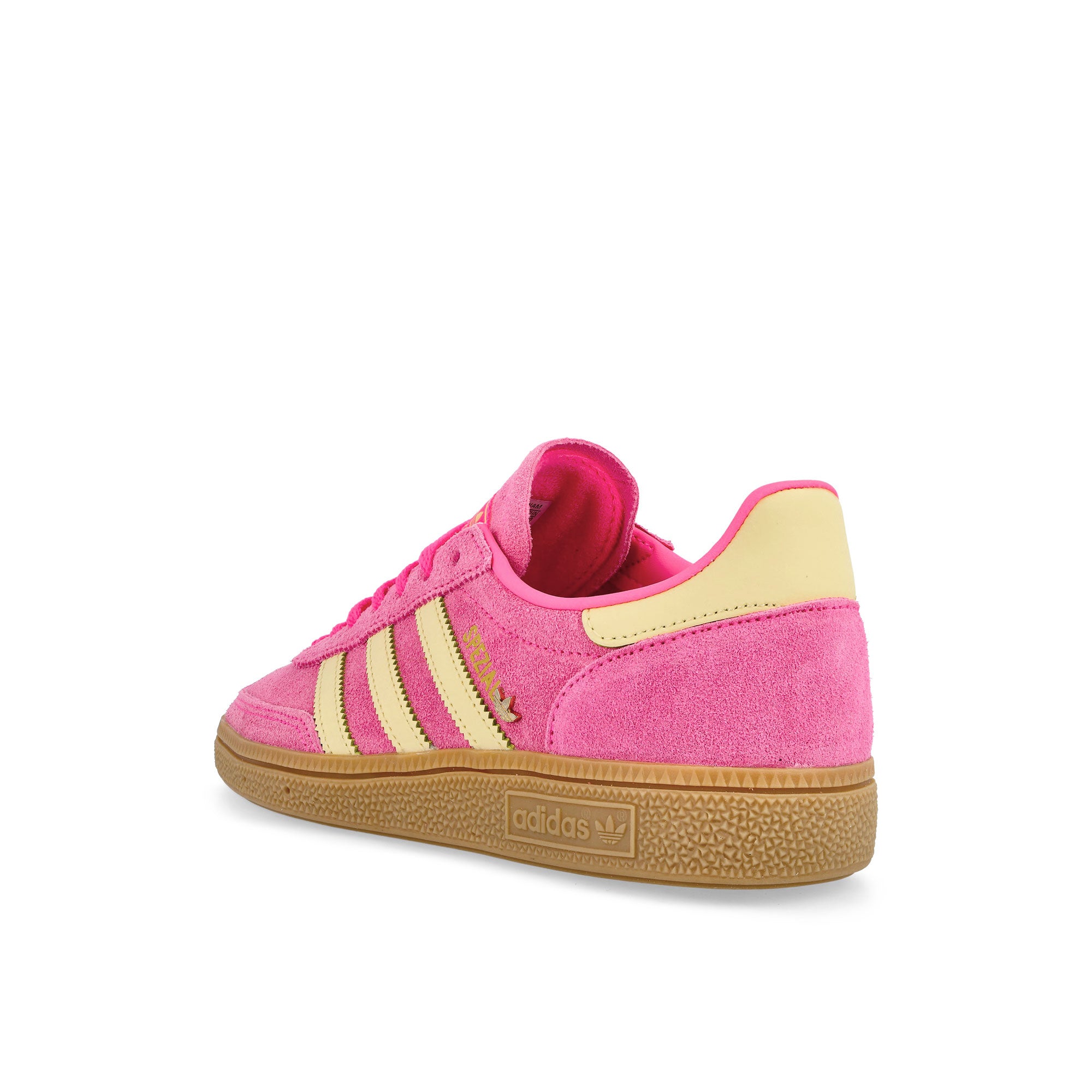 adidas Handball Spezial W Lucid Pink / Almost Yellow / Gold Metallic Low Top Sneakers IH9213 Material | Overkill