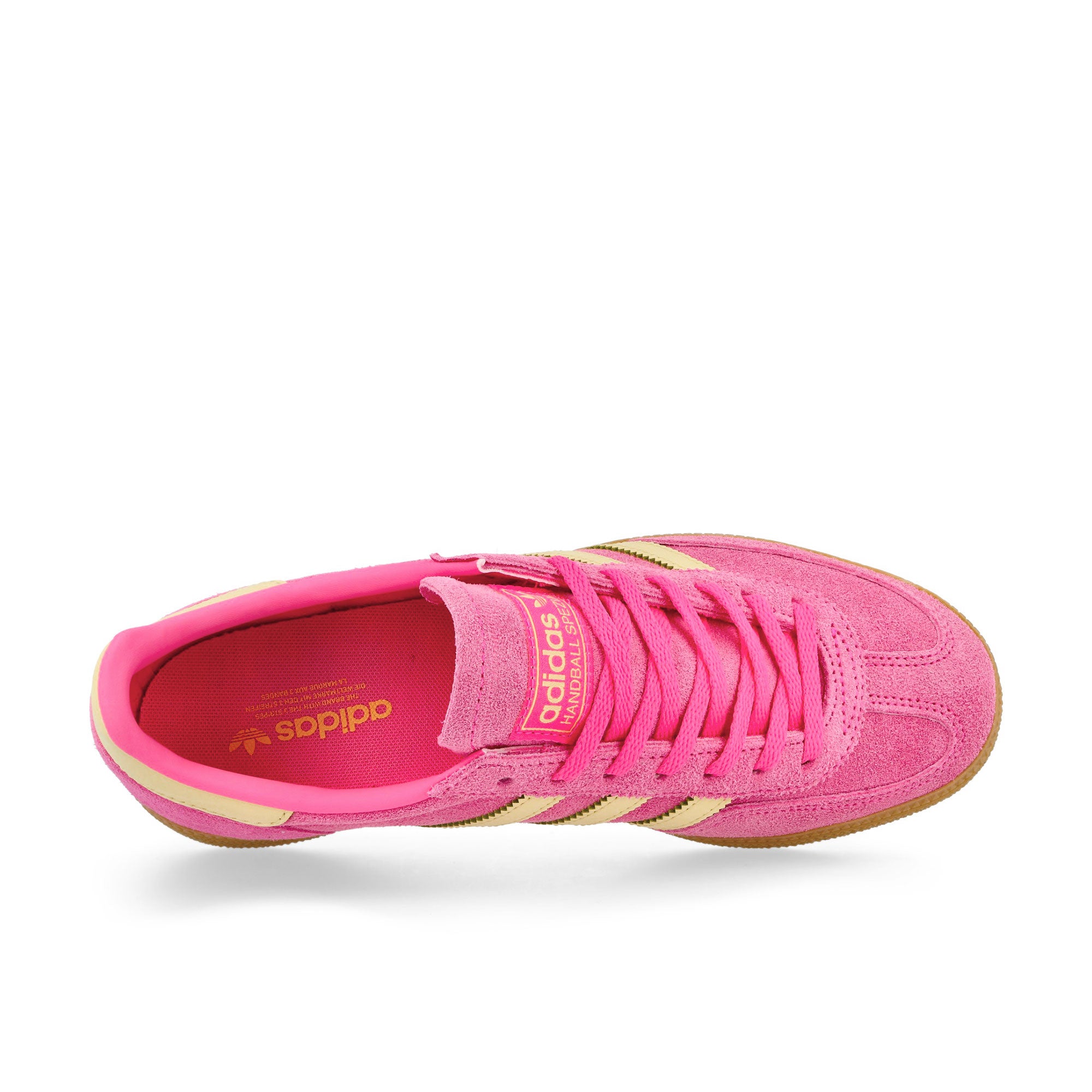 adidas Handball Spezial W Lucid Pink / Almost Yellow / Gold Metallic Low Top Sneakers IH9213 Detailfoto | Overkill