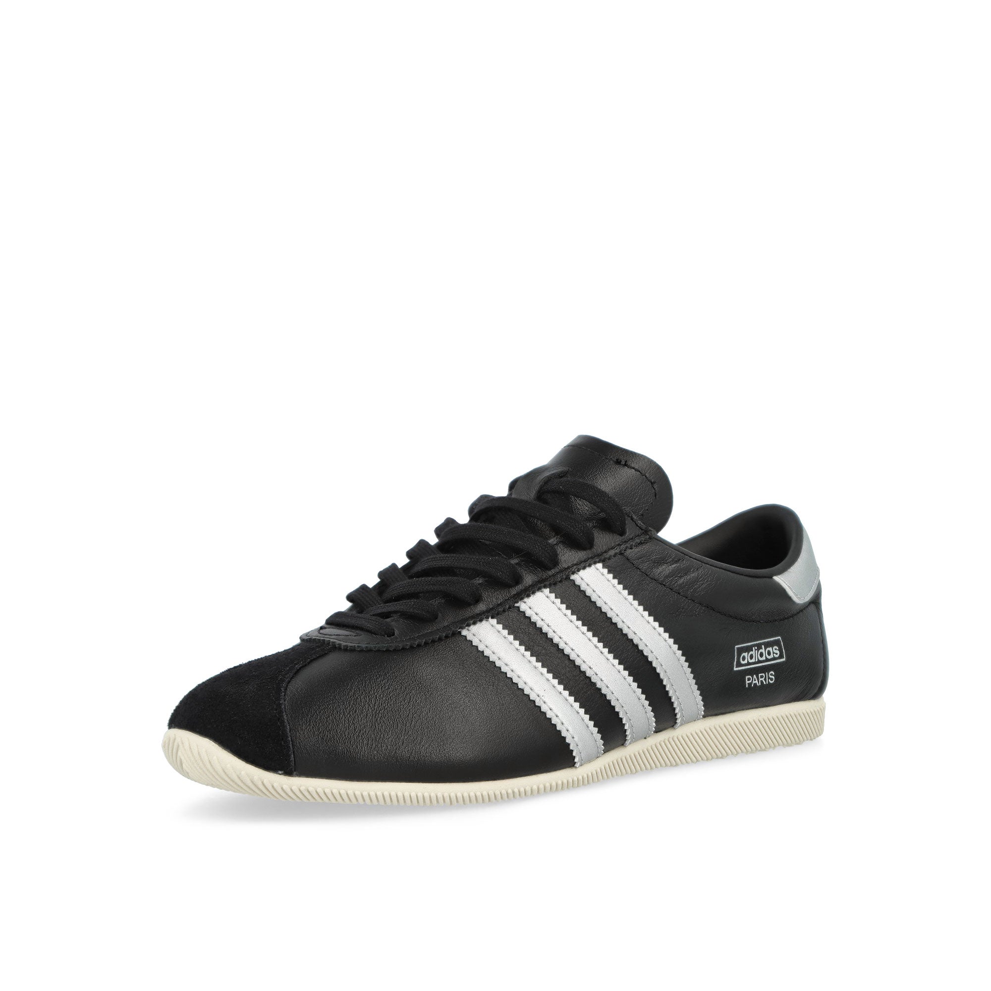 adidas Paris W Core Black / Silver Metallic / Cream White Low Top Sneakers IH9227 Close-up | Overkill