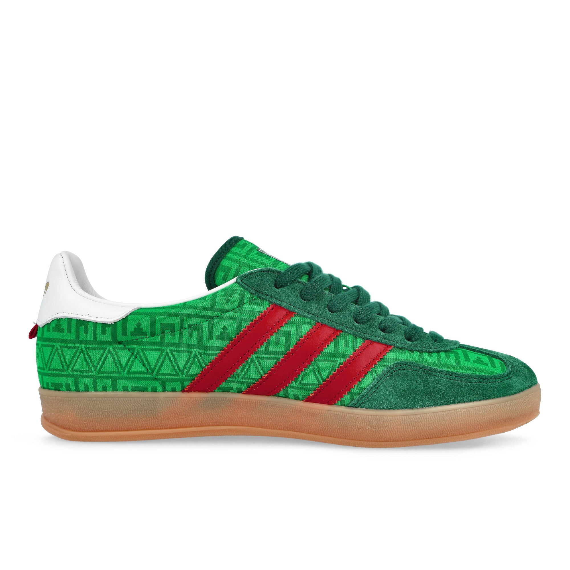 adidas Gazelle Indoor Green / Better Scarlet / Collegiate Green Low Top Sneakers IH9647 Silhouette | Overkill