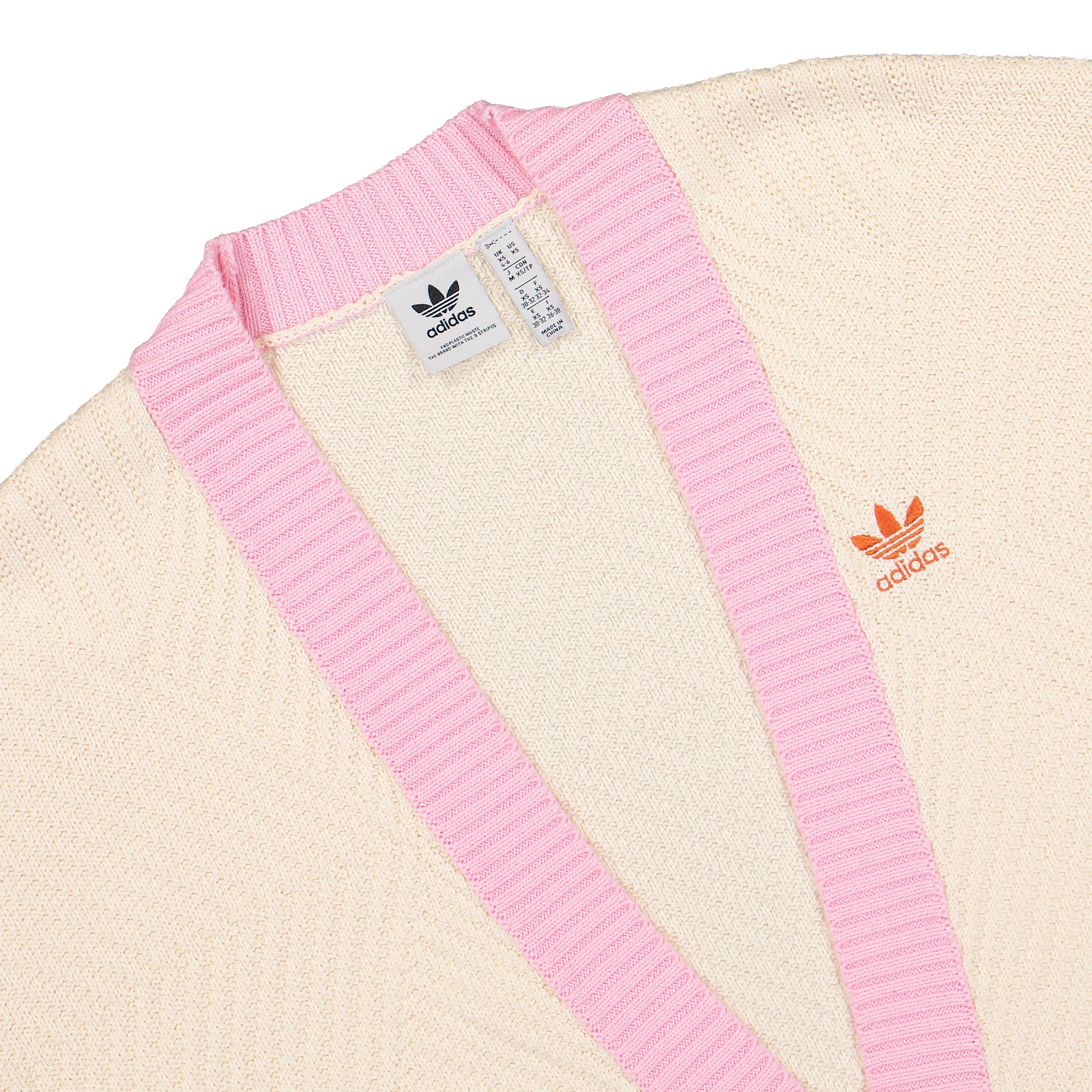 adidas W Adicolor 70s Cardigan Knit Wonder White Cardigans Close-up | Overkill
