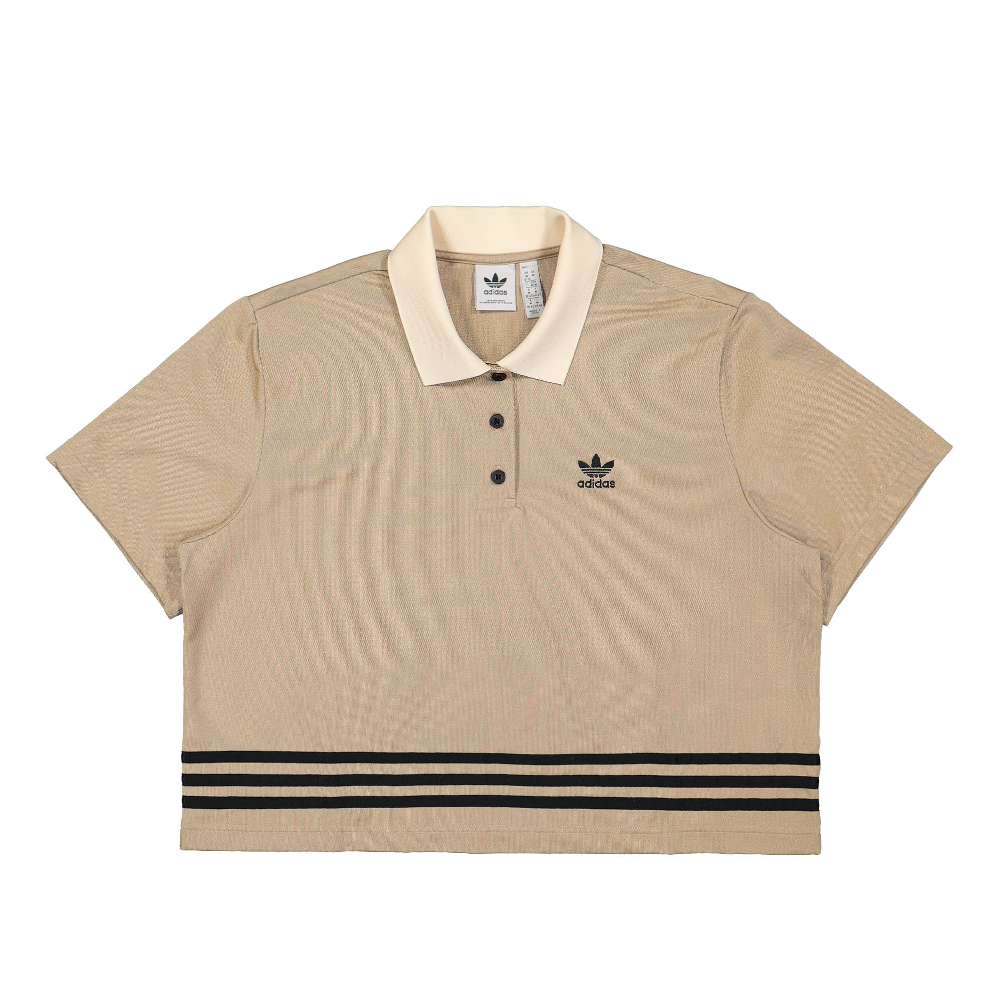adidas W Adicolor 70s Polo Shirt Brown Desert Polo Shirts IK7850 | Overkill