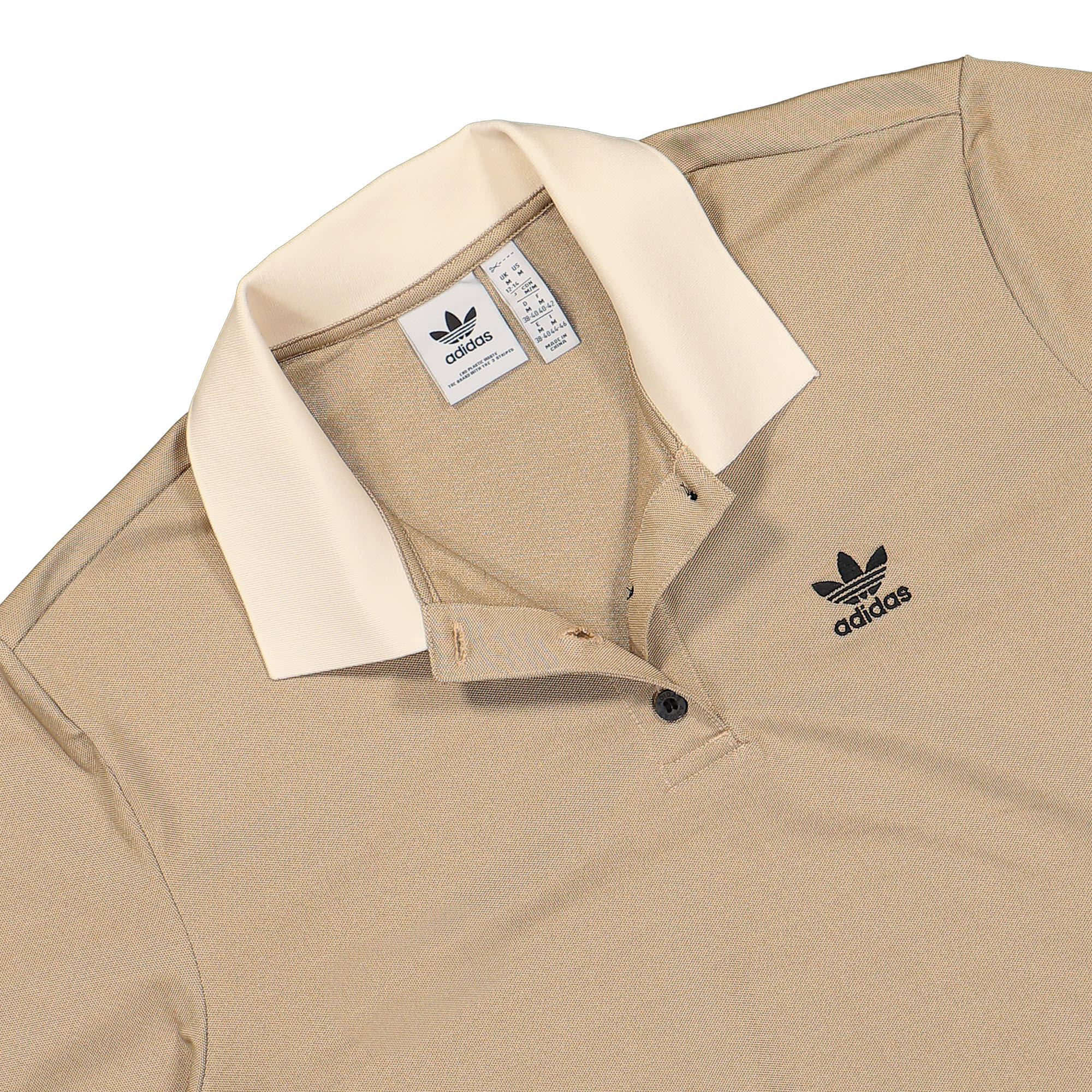 adidas W Adicolor 70s Polo Shirt Brown Desert Polo Shirts Close-up | Overkill