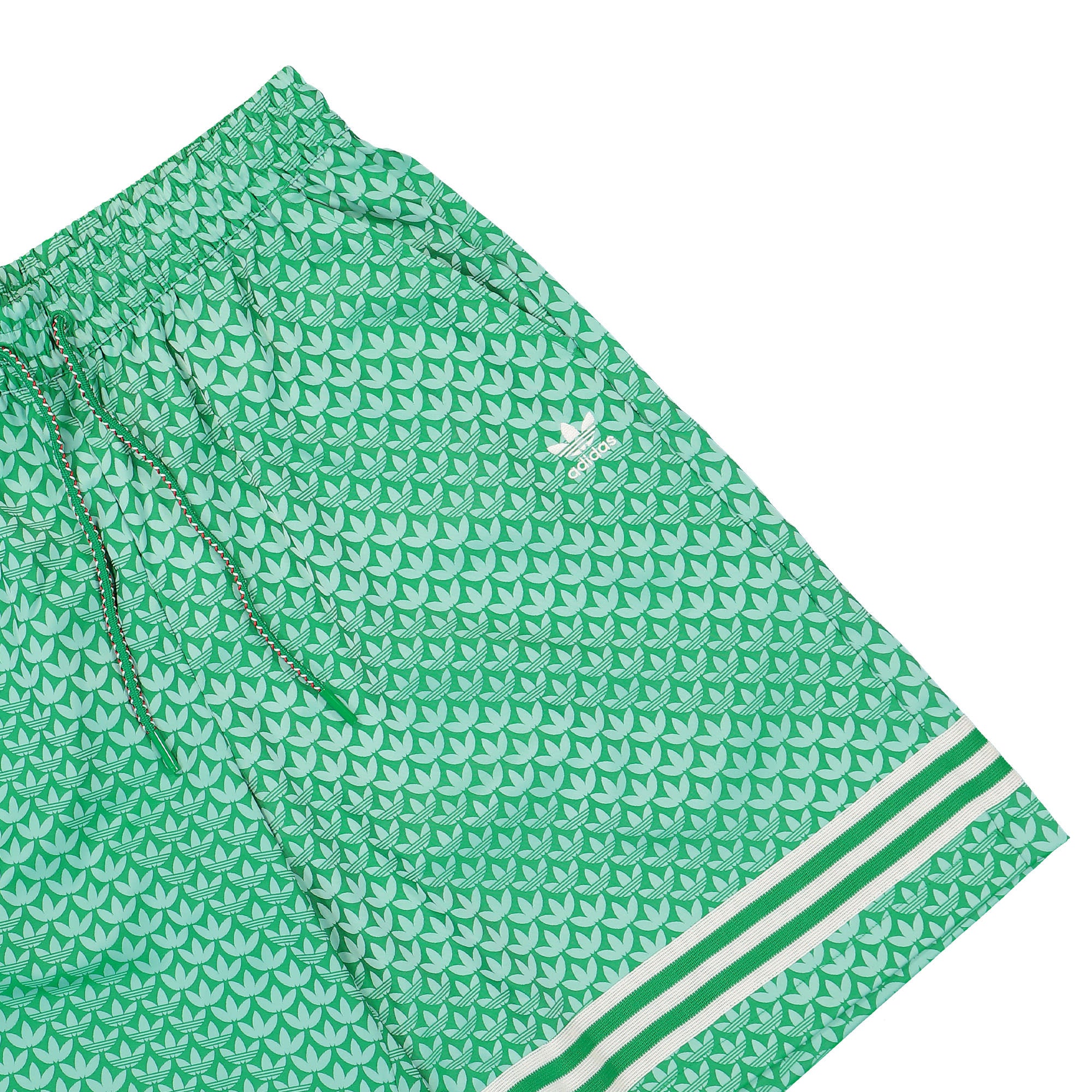 adidas Satin Shorts Green Shorts Detailfoto | Overkill