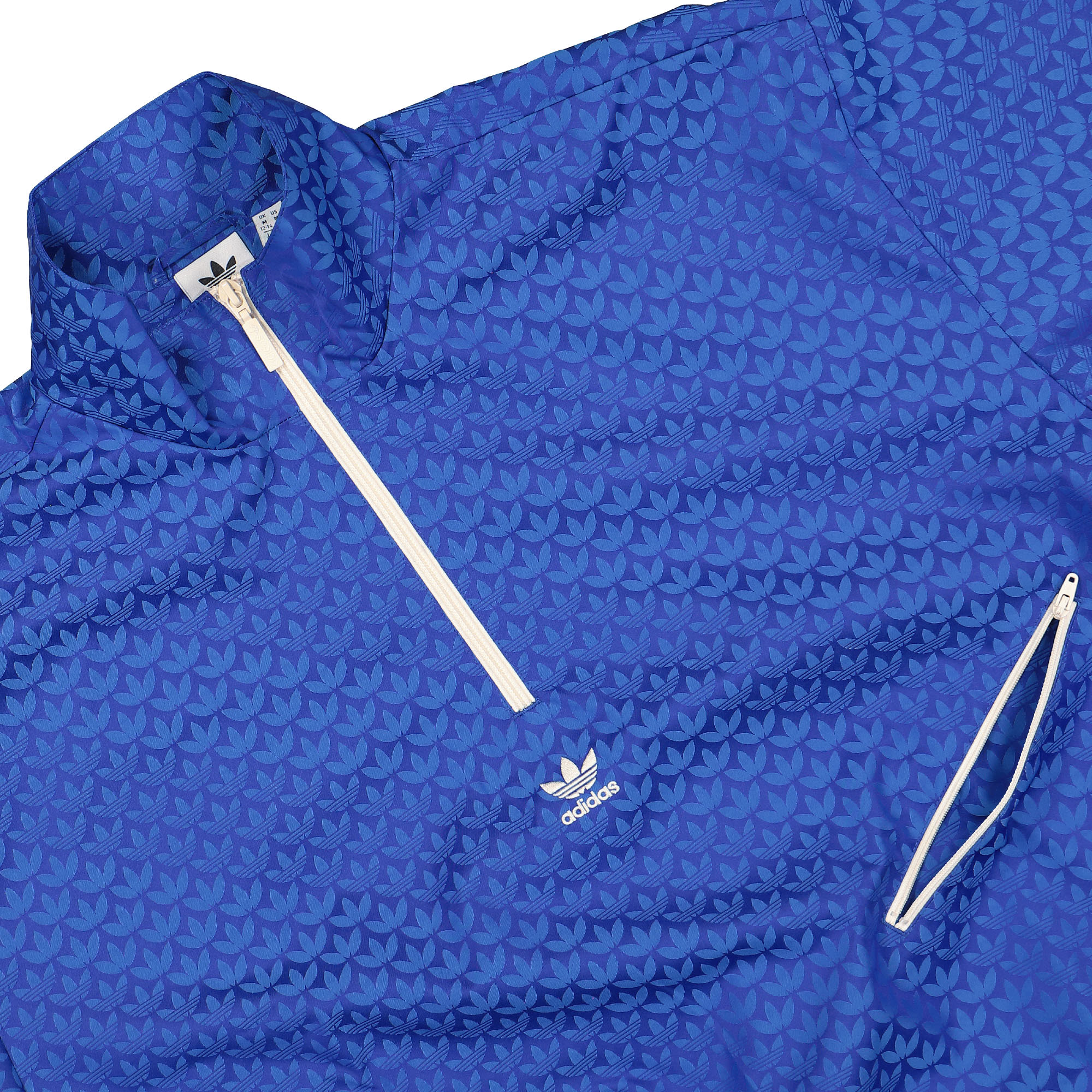 adidas W Half Zip Windbreaker Semi Lucid Blue Windbreaker Detailfoto | Overkill
