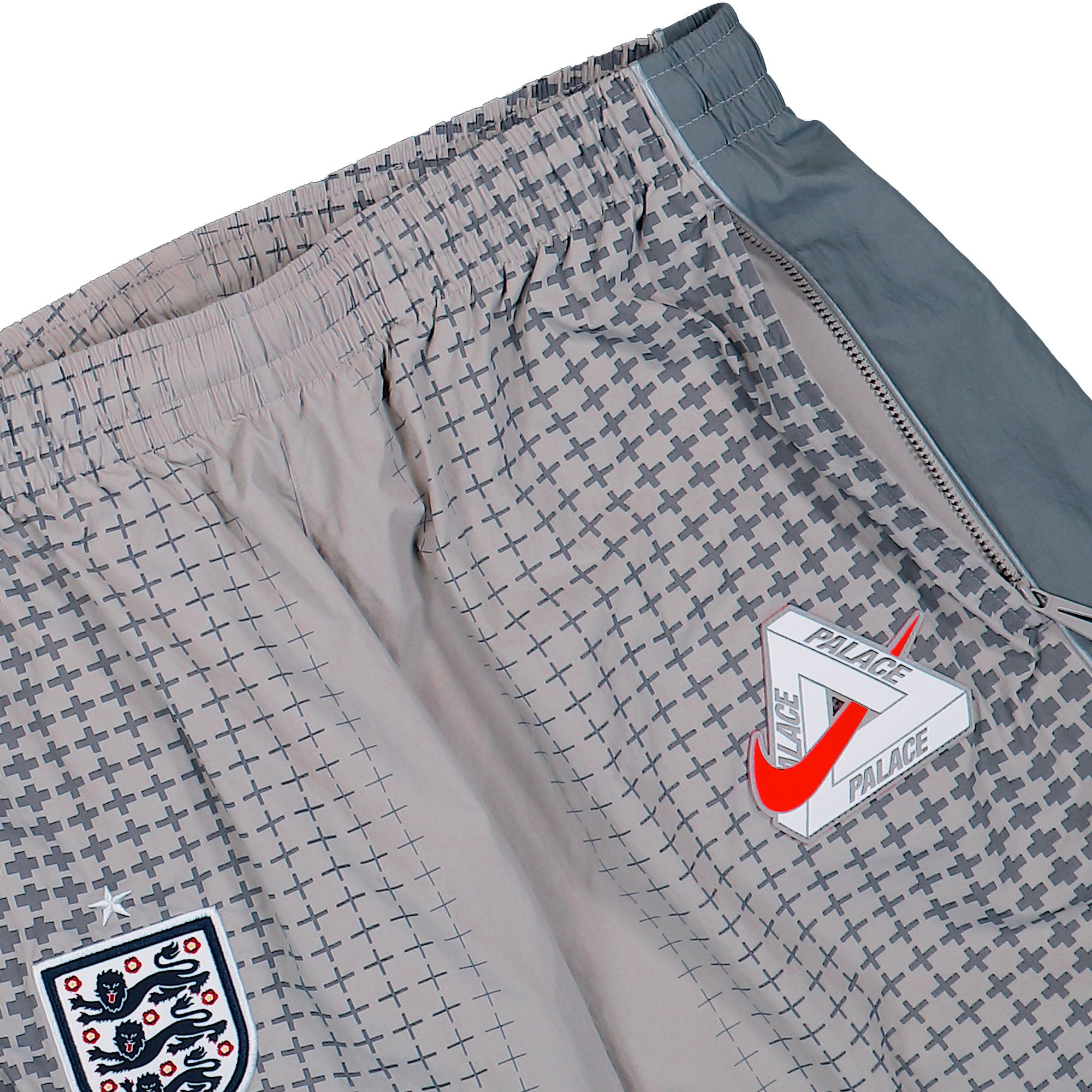 Palace x Nike FA England Track Pants Pewter Grey / Cool Grey / Bright Crimson Sweat & Track Pants IM3202 052 Detail View 1 | Overkill