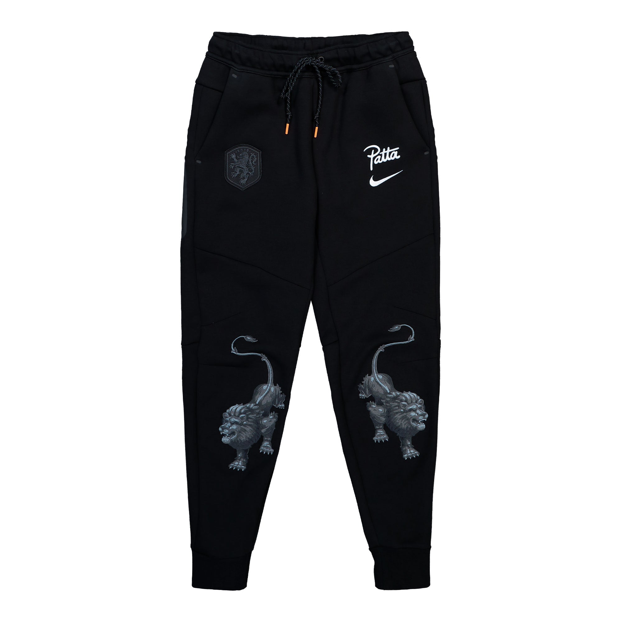 Patta x Nike KNVB Netherlands Tech Fleece Jogger Black / White Sweat & Track Pants IM3213 010 | Overkill