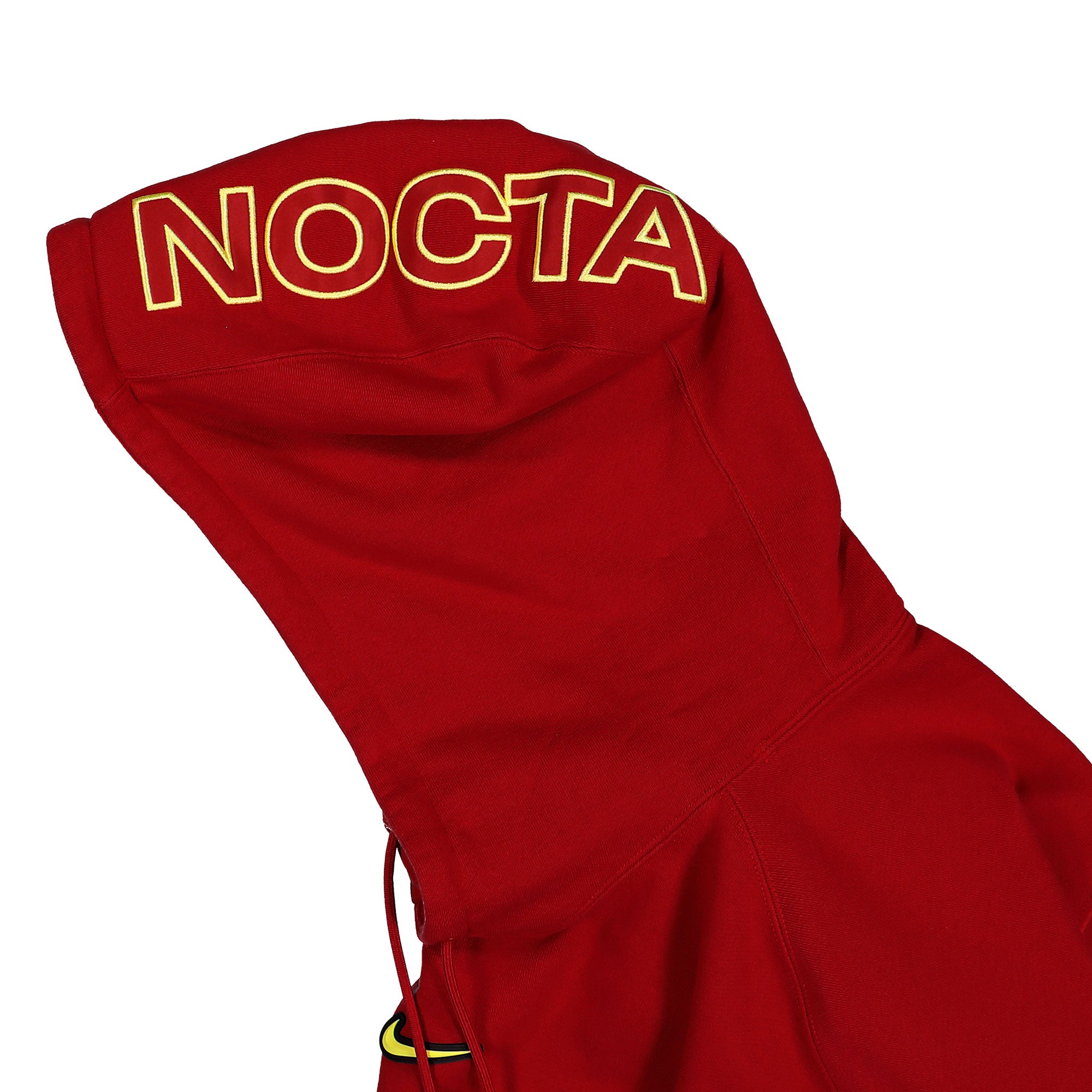 NOCTA x Nike Canada Soccer Hoodie Gym Red / Black / Sonic Yellow Hoodies IM3232 687 Detail View 2 | Overkill