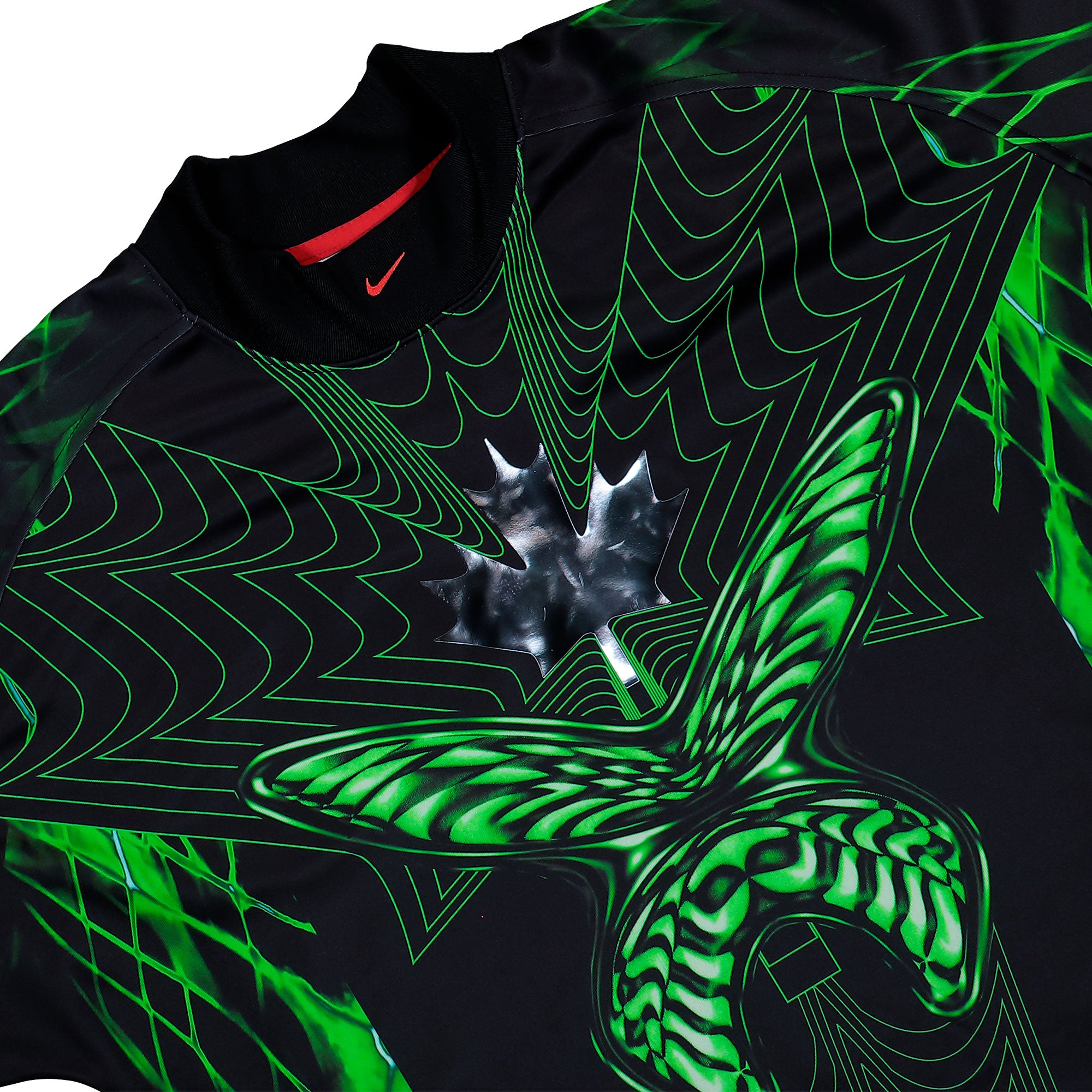 NOCTA x Nike Canada Soccer Longsleeve Jersey Black / Sport Red Longsleeves IM6633 010 Detailfoto | Overkill