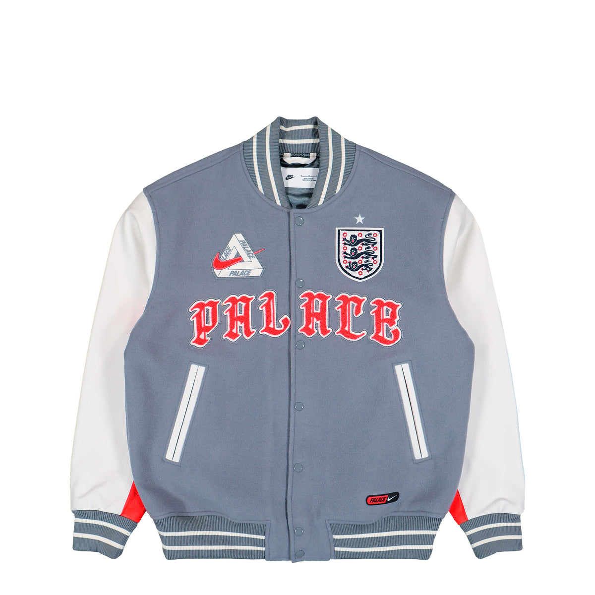 Palace x Nike FA England Varsity Jacket IM6636 065 | OVERKILL