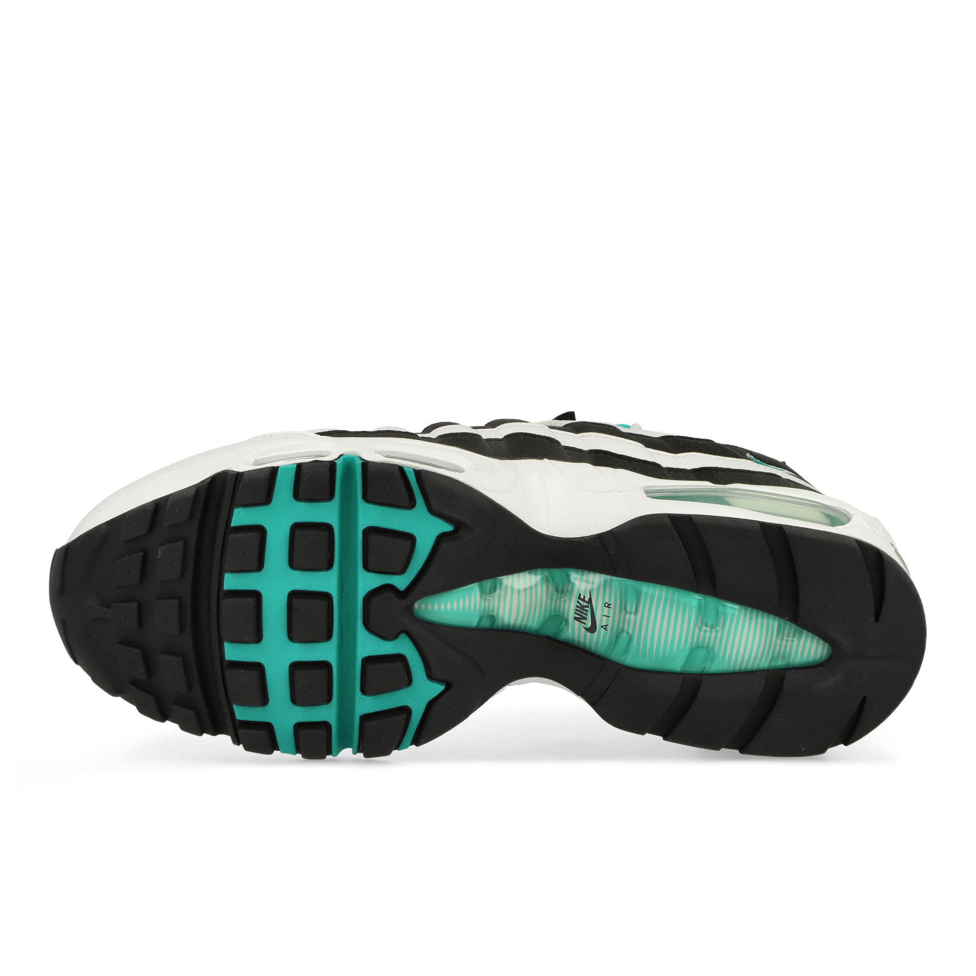 Nike Air Max 95 OG Black Border White / Hyper Jade - Black - Metallic Silver Low Top Sneaker IM7409 100 Detail View 1 | Overkill