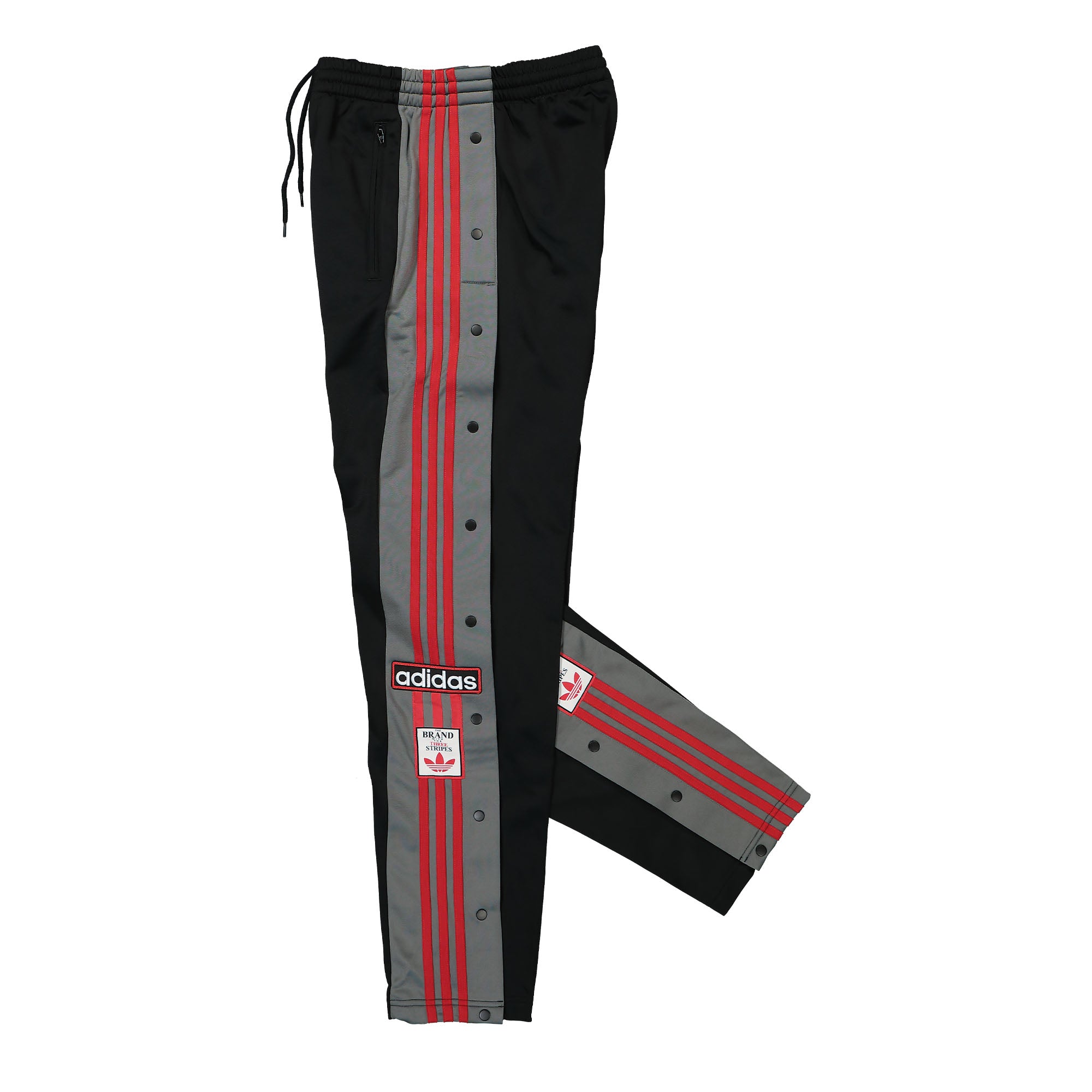 adidas Adicolor Classics Adibreak Pants Black / Better Scarlet / Grey Four Casual Pants Close-up | Overkill