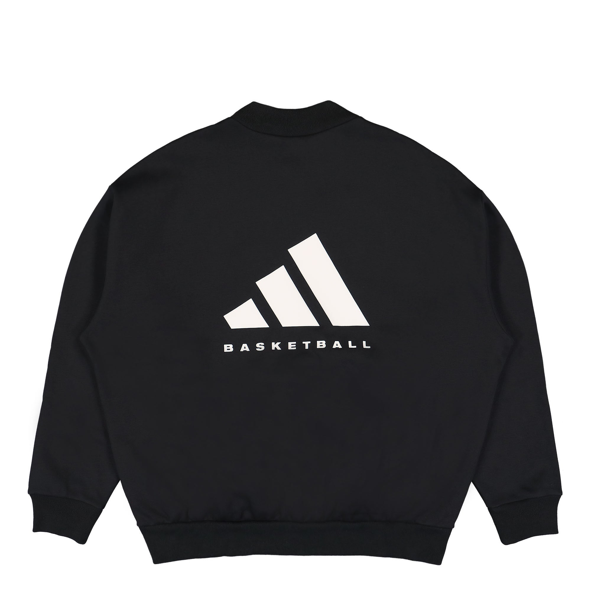 adidas One Basketball Fleece Crew Black / Talc Sweatshirts Close-up | Overkill