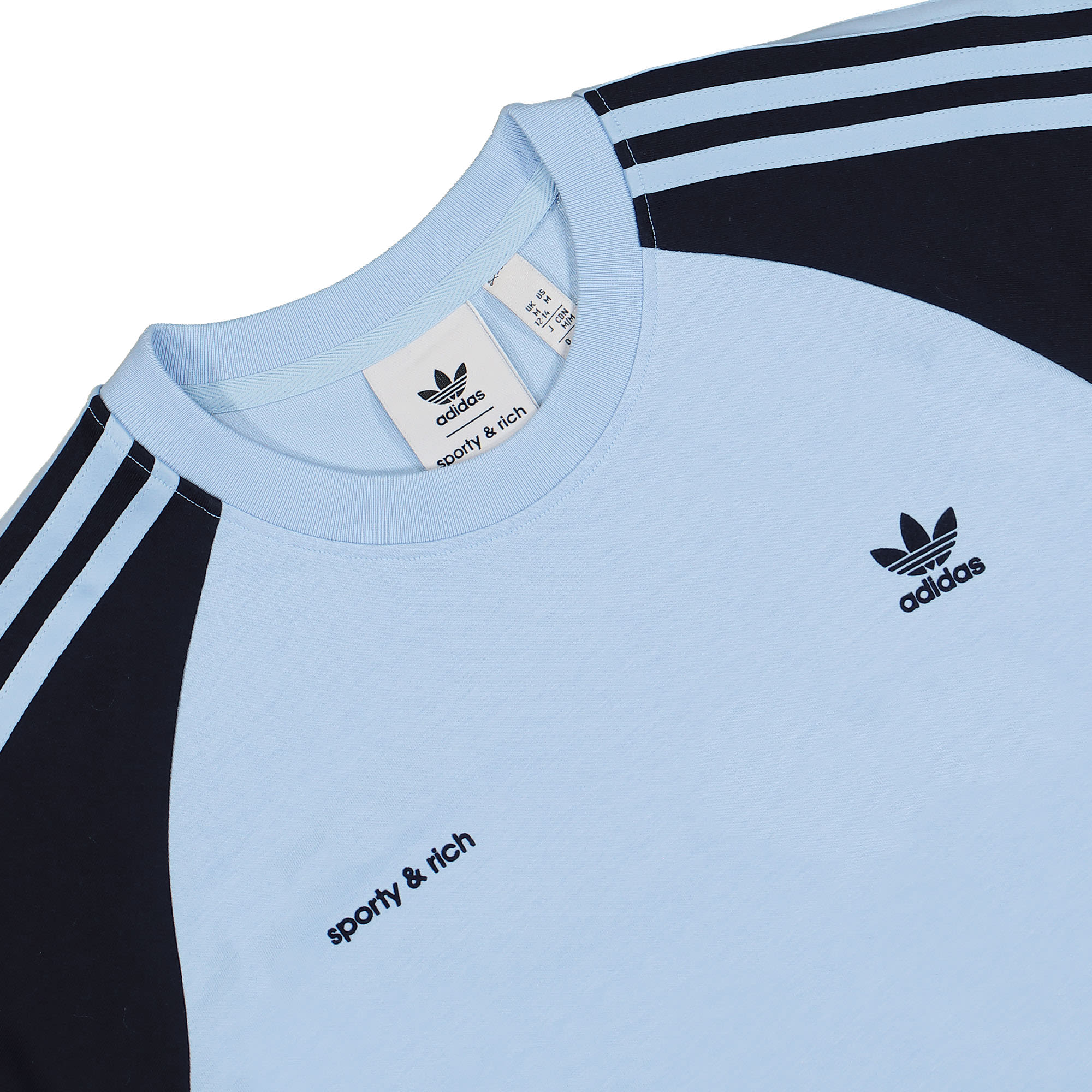 adidas SPORTY & RICH x adidas W Tee Clear Sky T-Shirts Close-up | Overkill